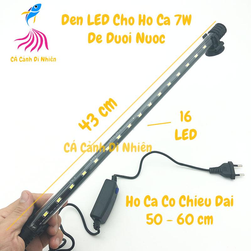 Đèn LED Màu TRẮNG XANH cho hồ cá dài 50 - 60 cm T4-500LED để dưới nước(CHIỀU DÀI ĐÈN 43 cm)