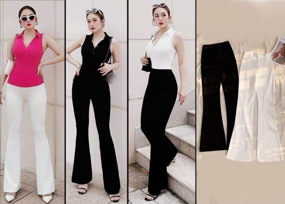 Quần jeans bò ống loe chất bò co giãn
