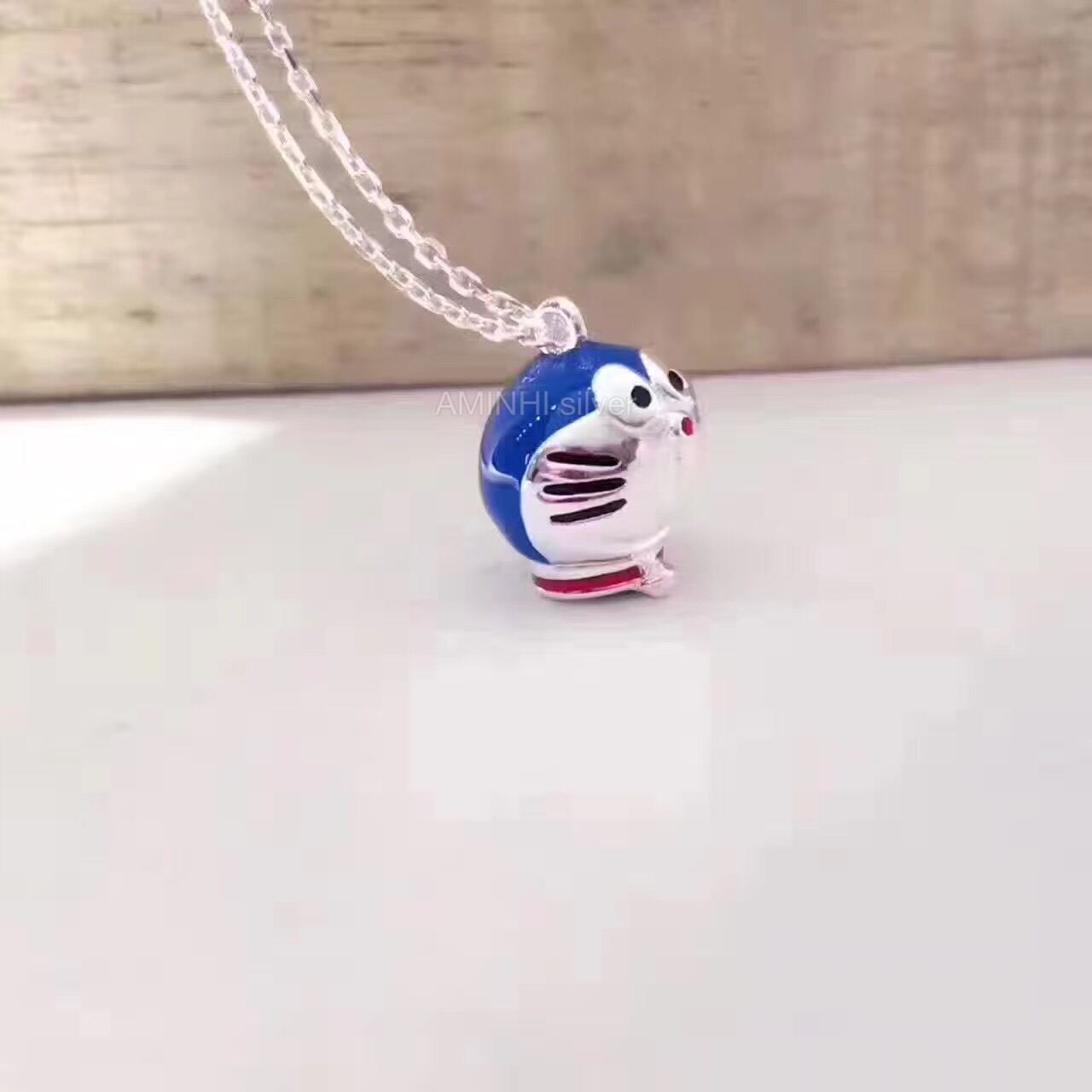 Dây chuyền Bạc 925 Doraemon đáng yêu (HY01684)