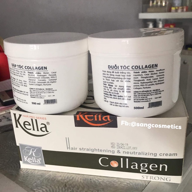 [Hsd:1/2025] Kem Duỗi Tóc thuốᴄ Ép Tóc Kella Collagen Strong Trắng