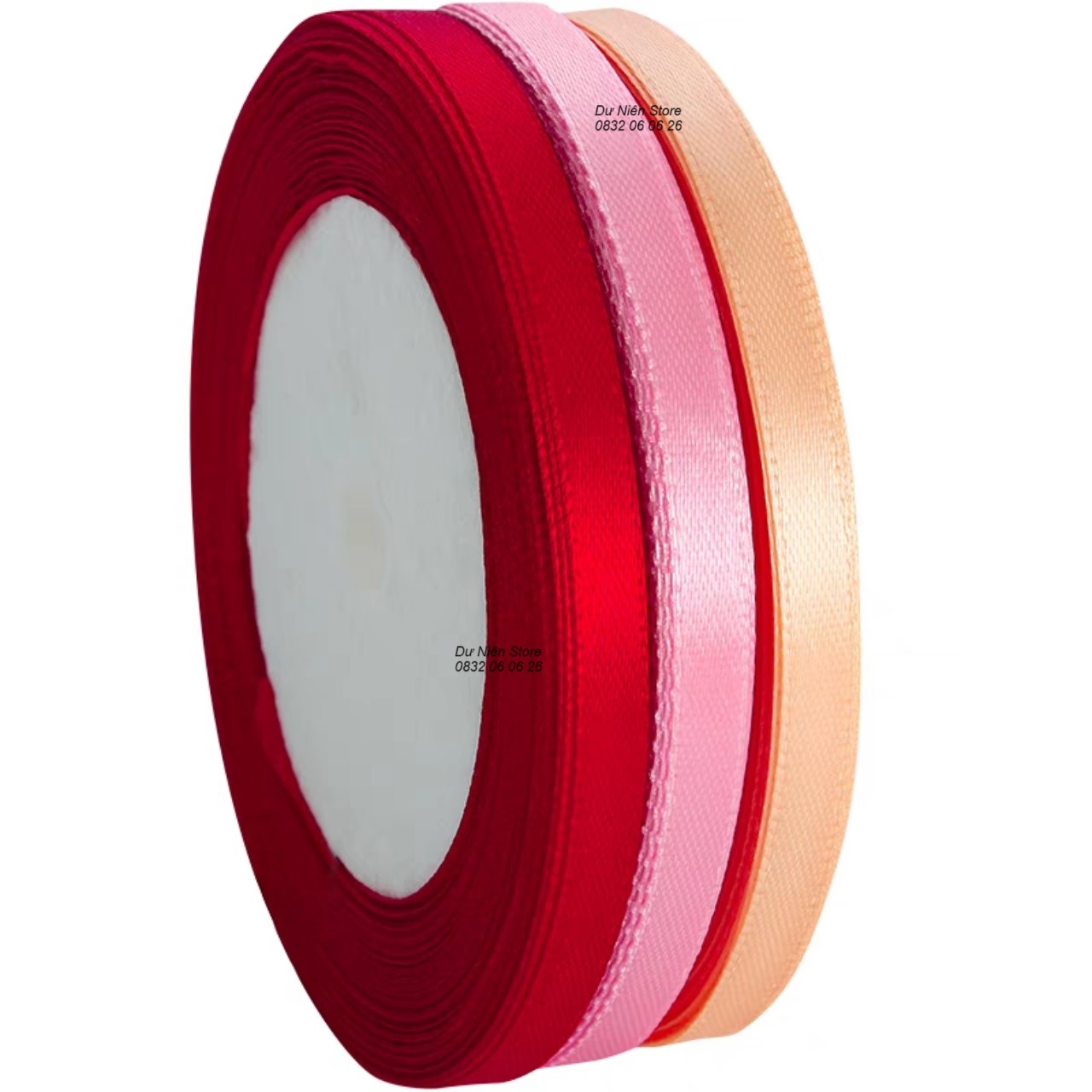 Ruy Băng Lụa 5ly (6mm) Đủ Màu Cuộn 22 Yard.