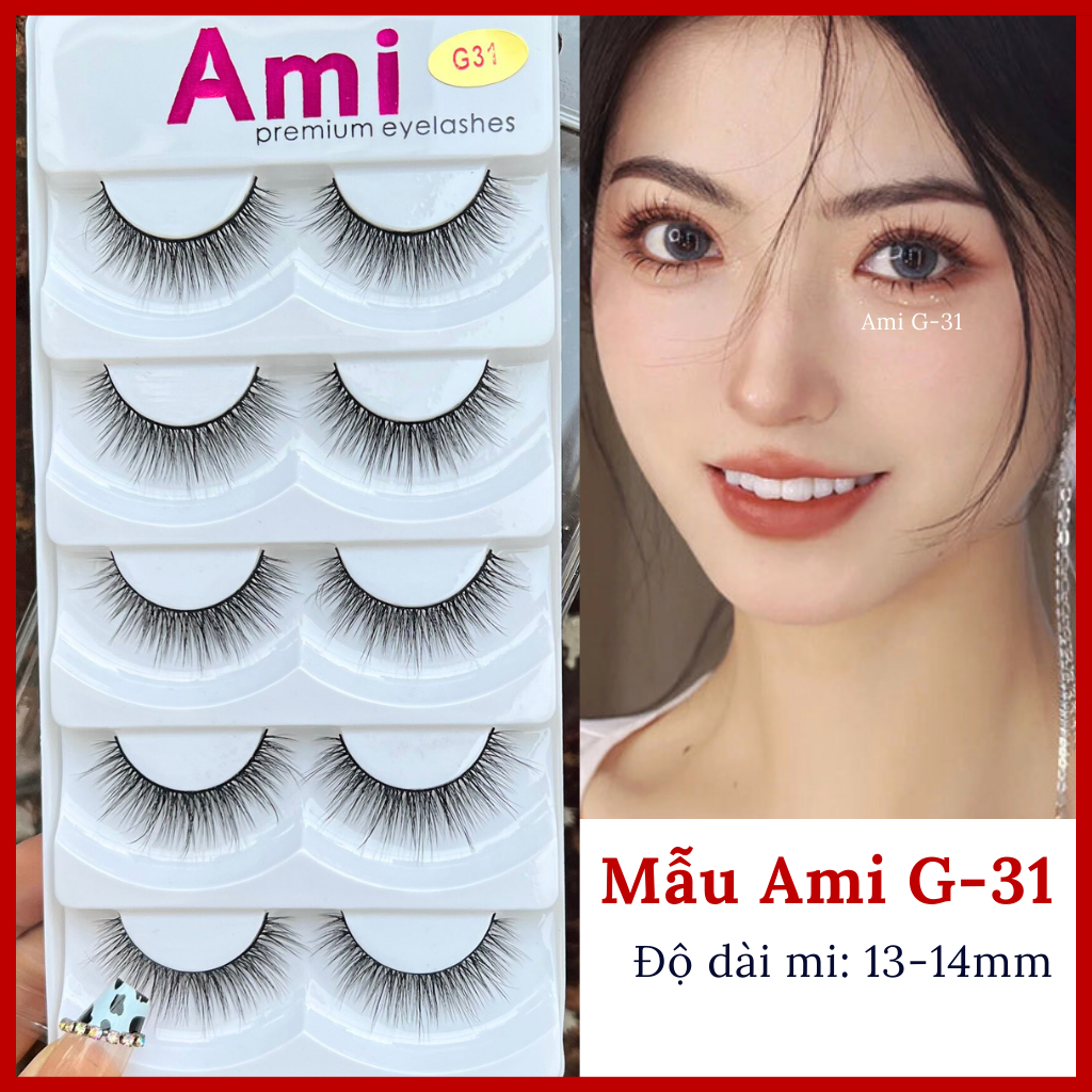 Lông mi giả chồn tự nhiên cao cấp ami 5 cặp