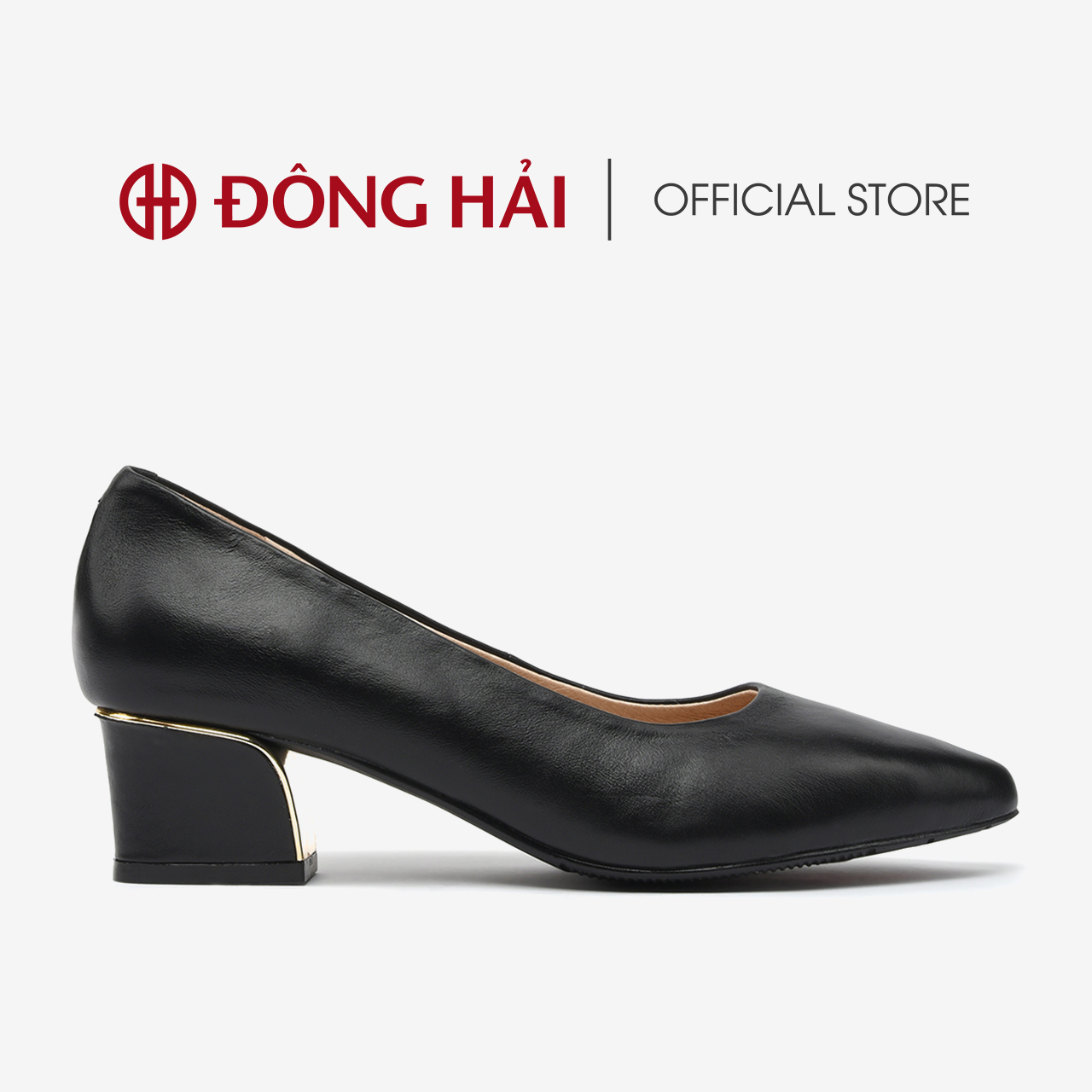 Giày Cao Gót Nữ Đông Hải thiết kế đơn giản tinh tế chât liệu da bò cao cấp mềm mại đế cao su vững chắc- G7129