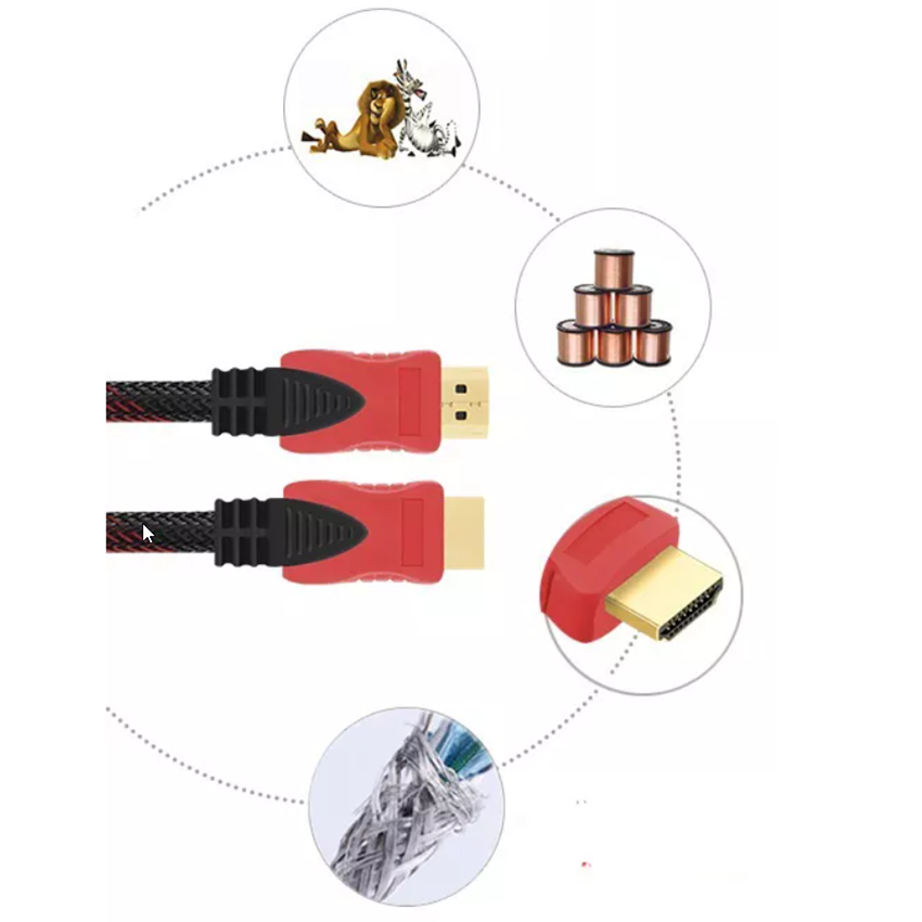 Cáp HDMI dài 30m dây lưới tròn