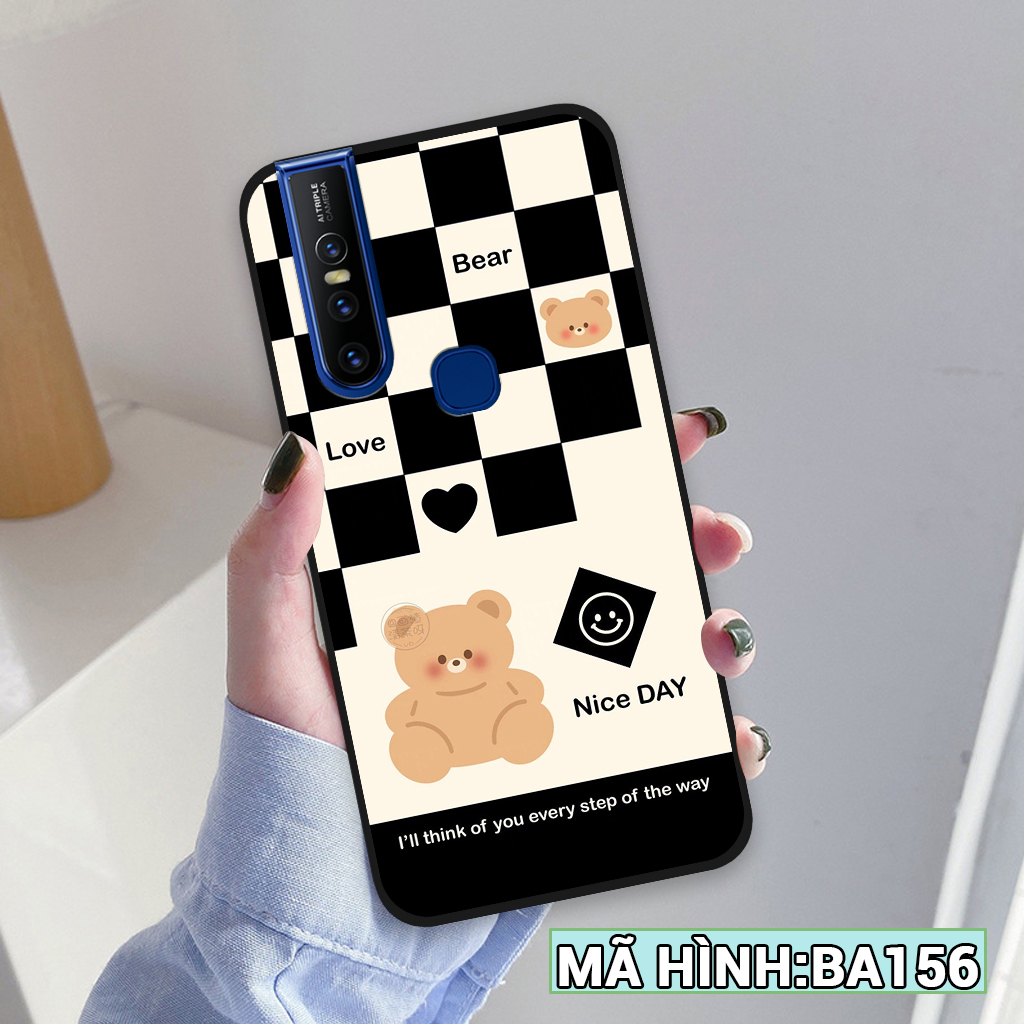 Ốp lưng Vivo V15 / V15 Pro, ốp điện thoại vivo hình caro gấu, vịt thời trang, dễ thương