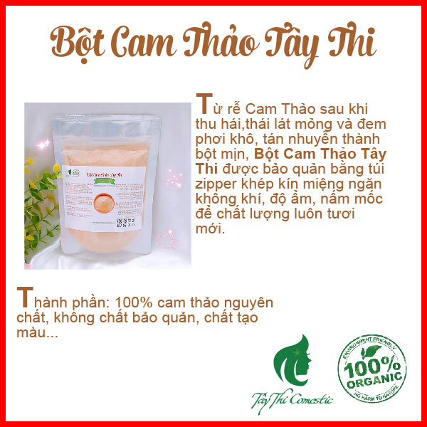 Bột Cam Thảo Nguyên Chất Tây Thi Gói 100 gram