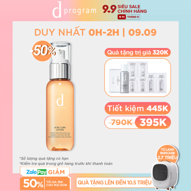 Nước cân bằng làm mềm da, cải thiện tình trạng mụn trên da dProgram Acne Care 125ml giá rẻ