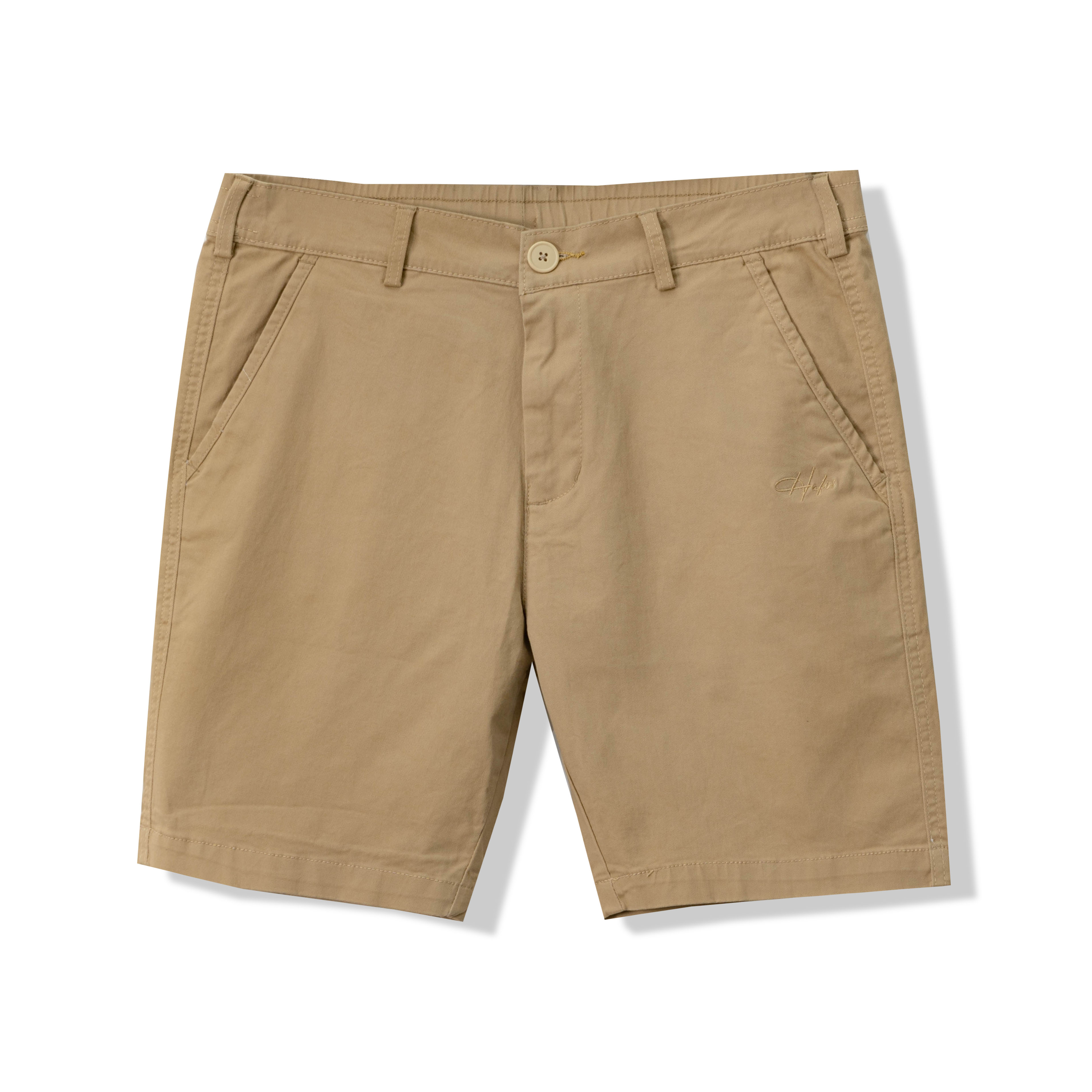 Quần short nam HAFOS Regular Basic vải Kaki co giãn, chuẩn form