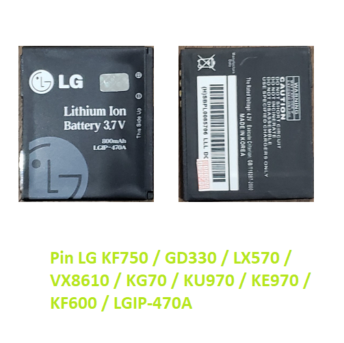 Pin lg kf750 / gd330 / lx570 / vx8610 / kg70 / ku970 / ke970 / kf600 / lgip-470a