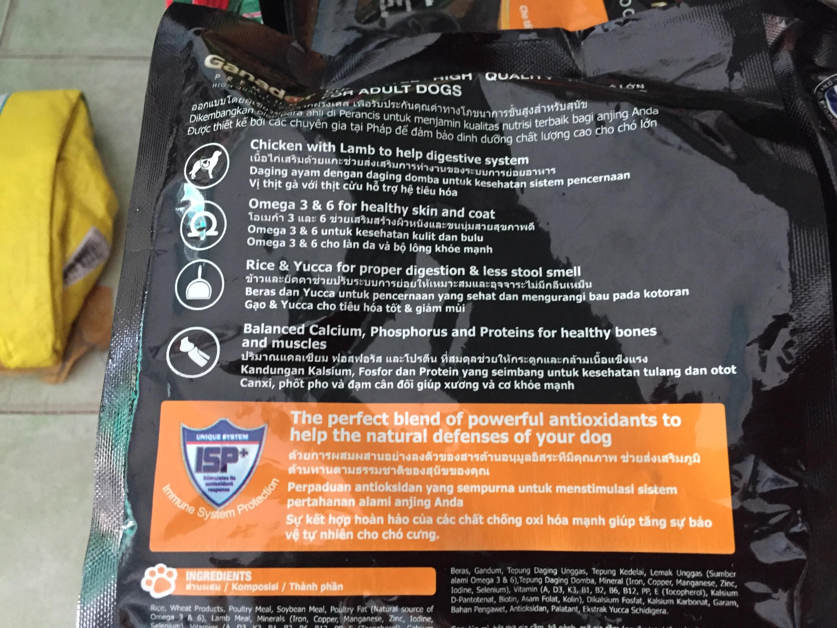 2 gói thức ăn  GANADOR cho chó lớn 400 gram