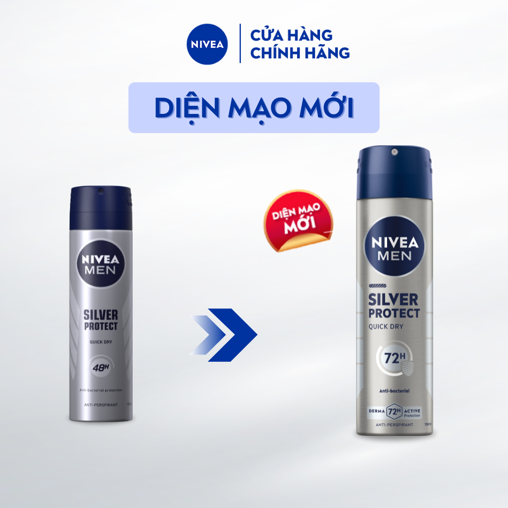 Xịt Ngăn Mùi NIVEA MEN Phân Tử Bạc (150 ml) - 82959