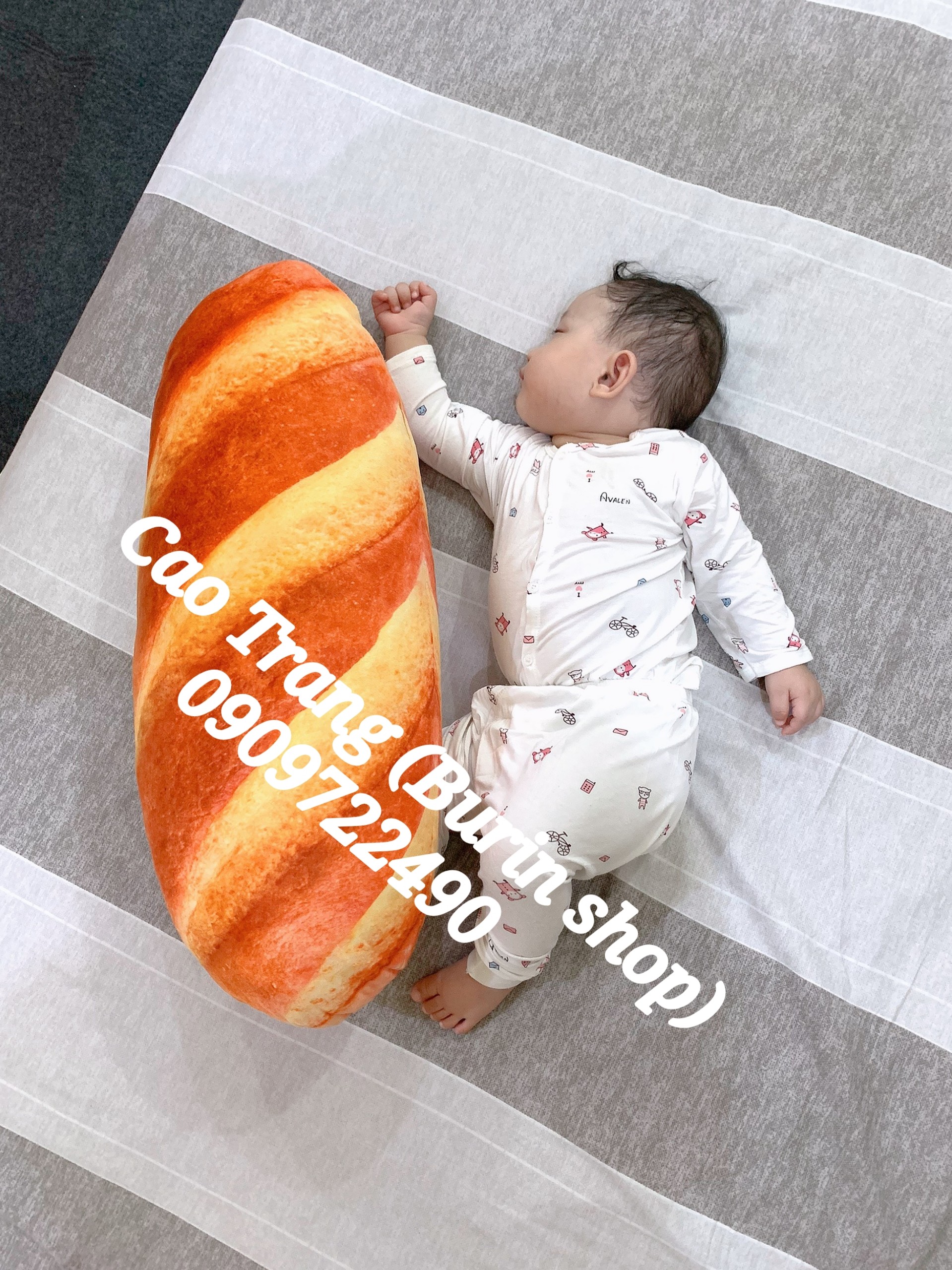 GỐI ÔM GẤU BÔNG BÁNH MÌ 3D