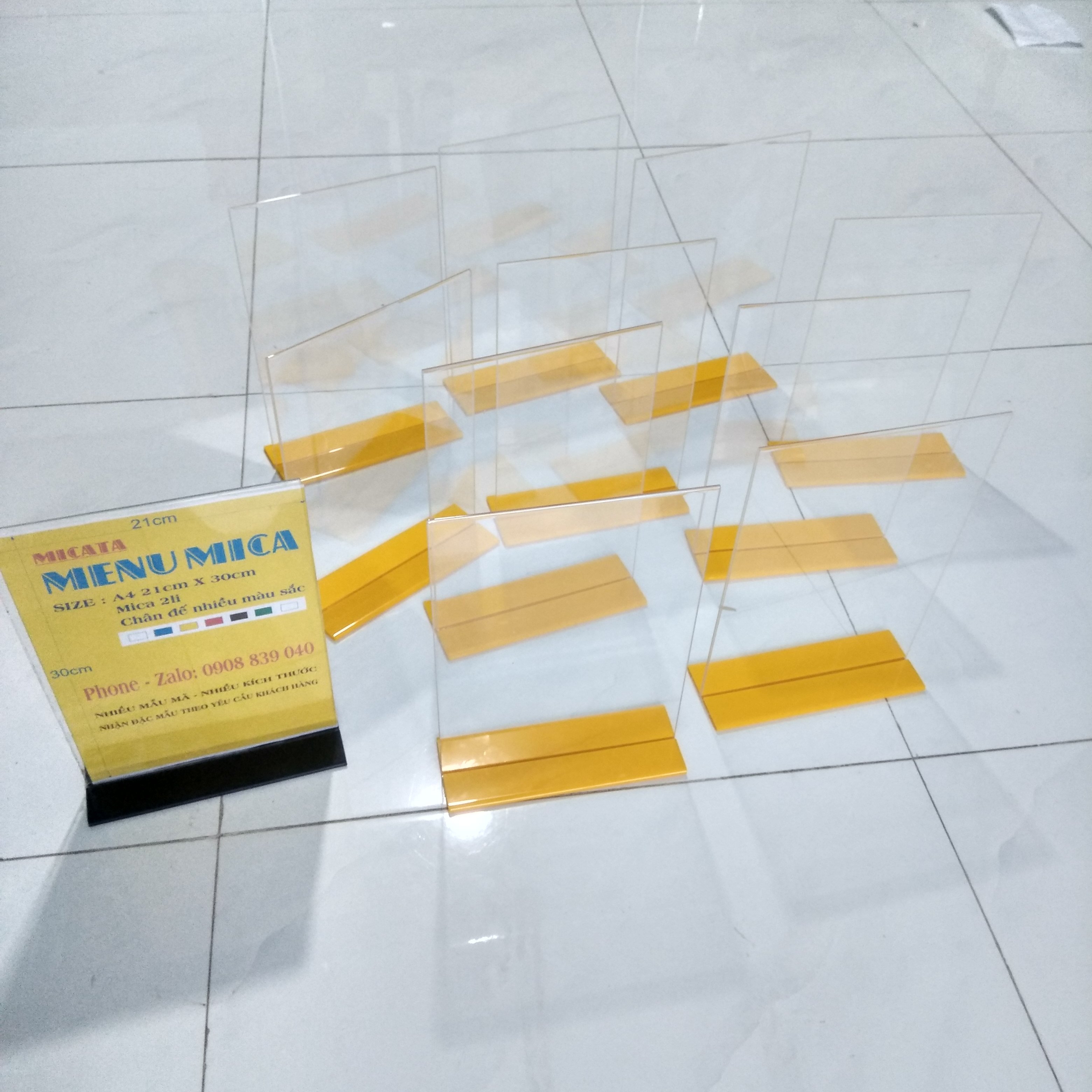 MENU MICA A4 A5 A6 10X20CM