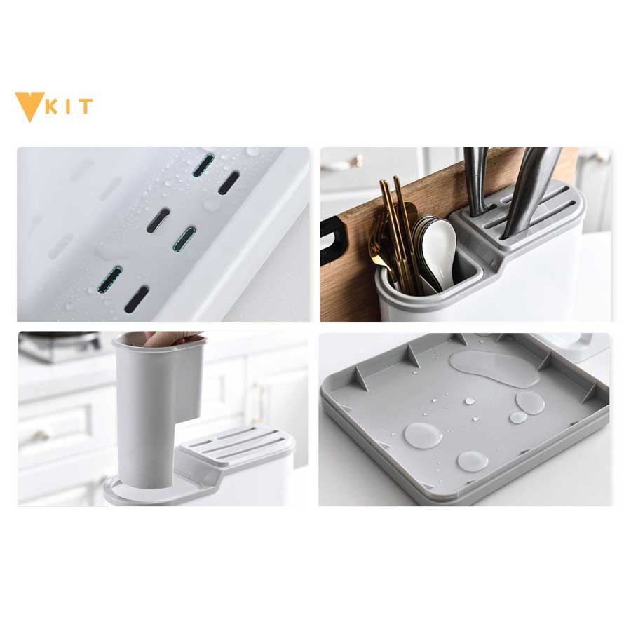 Kệ để dao thớt nhà bếp - nhựa Vkit
