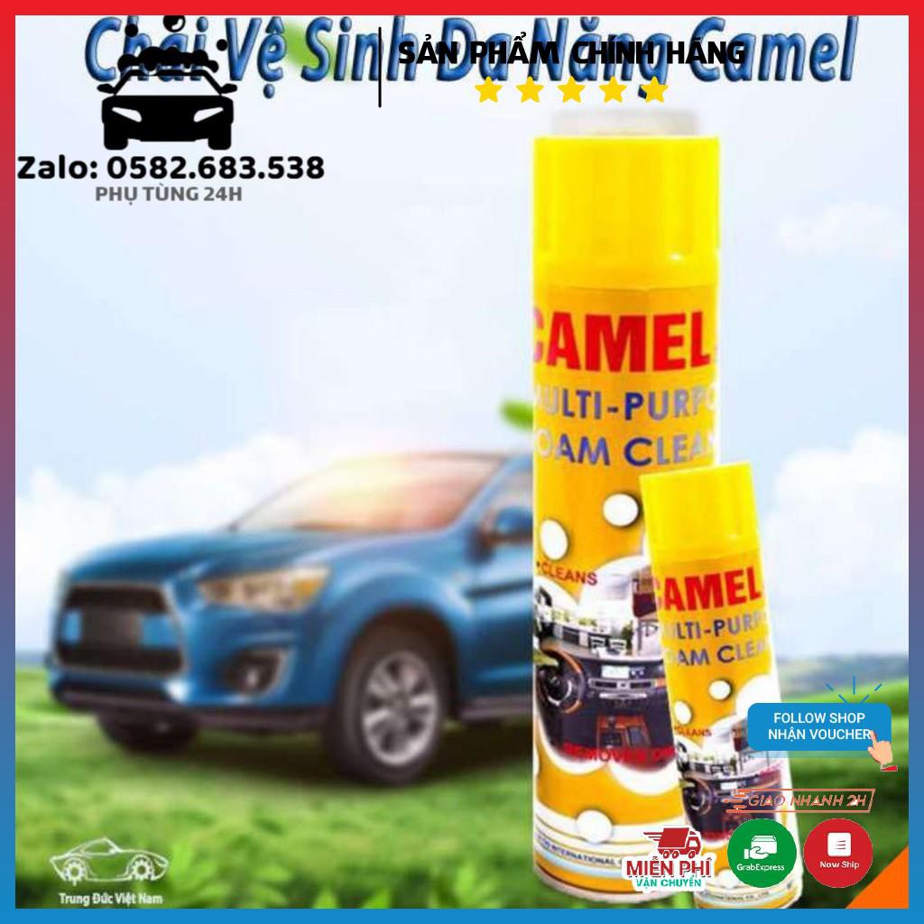 Chai xịt vệ sinh Nội thất ô tô Camel Foam Cleanner 650ml Thái Lan - VSCAMEL