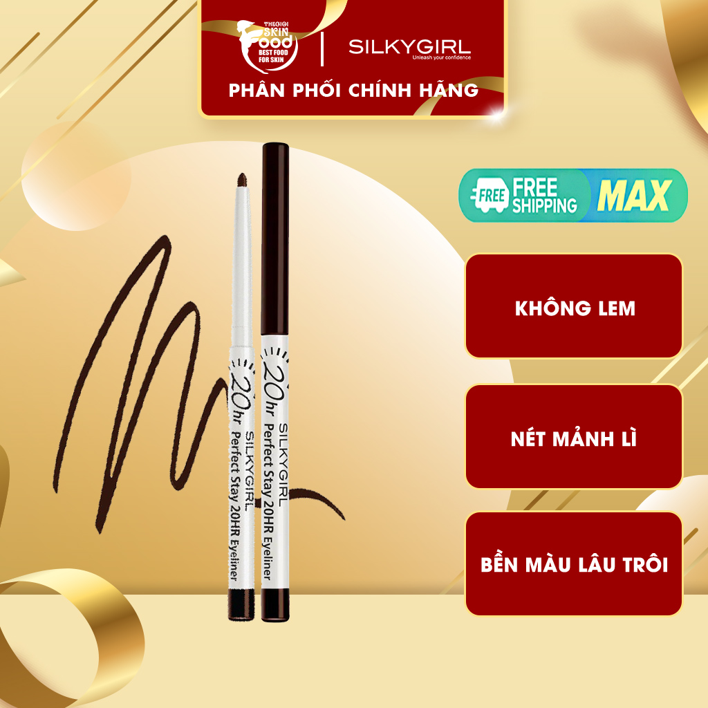 Chì Kẻ Mắt Nét Mảnh Cho Đôi Mắt Sắc Sảo Silkygirl Perfect Stay 20Hr