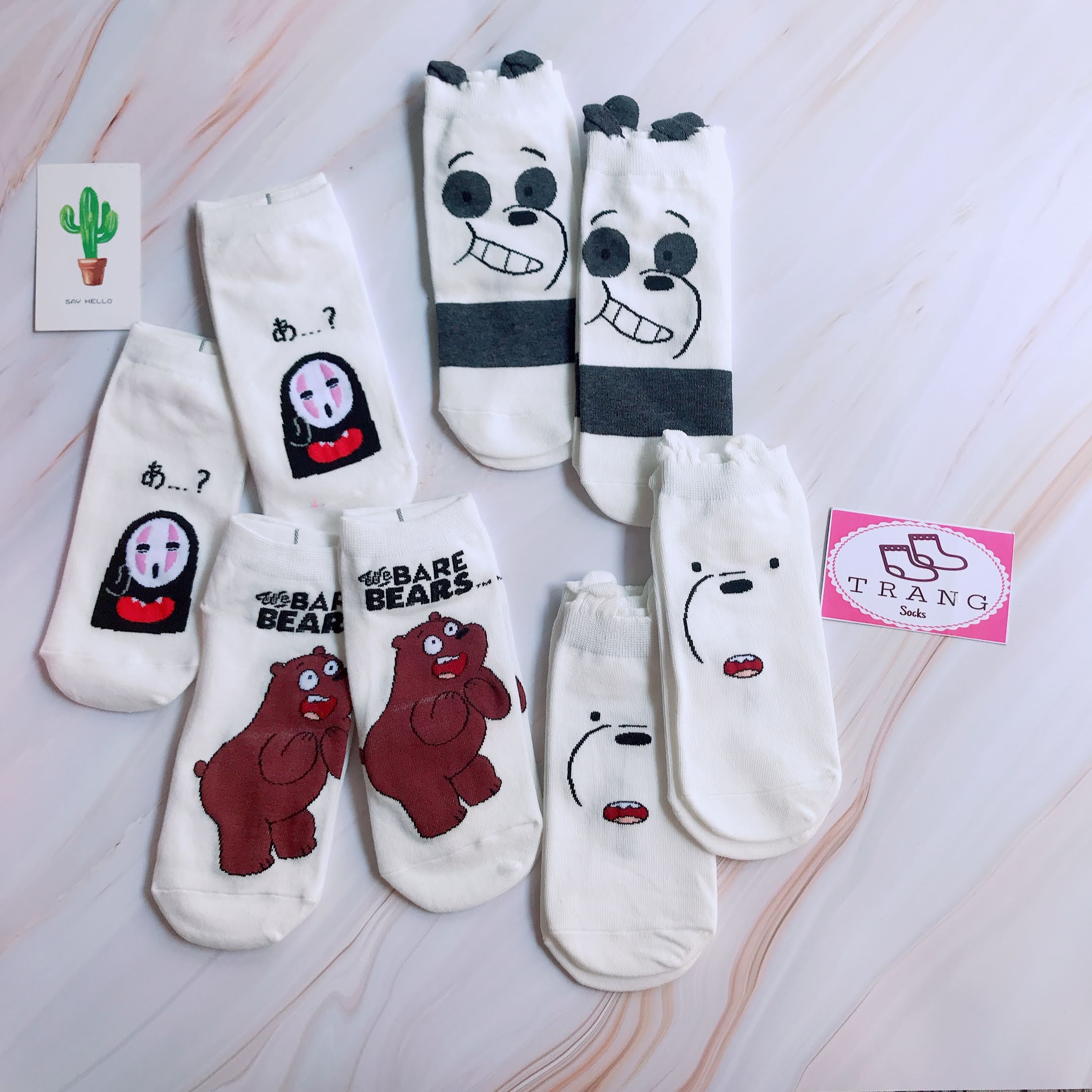 Tất ngắn cổ “ WE BARE BEARS”