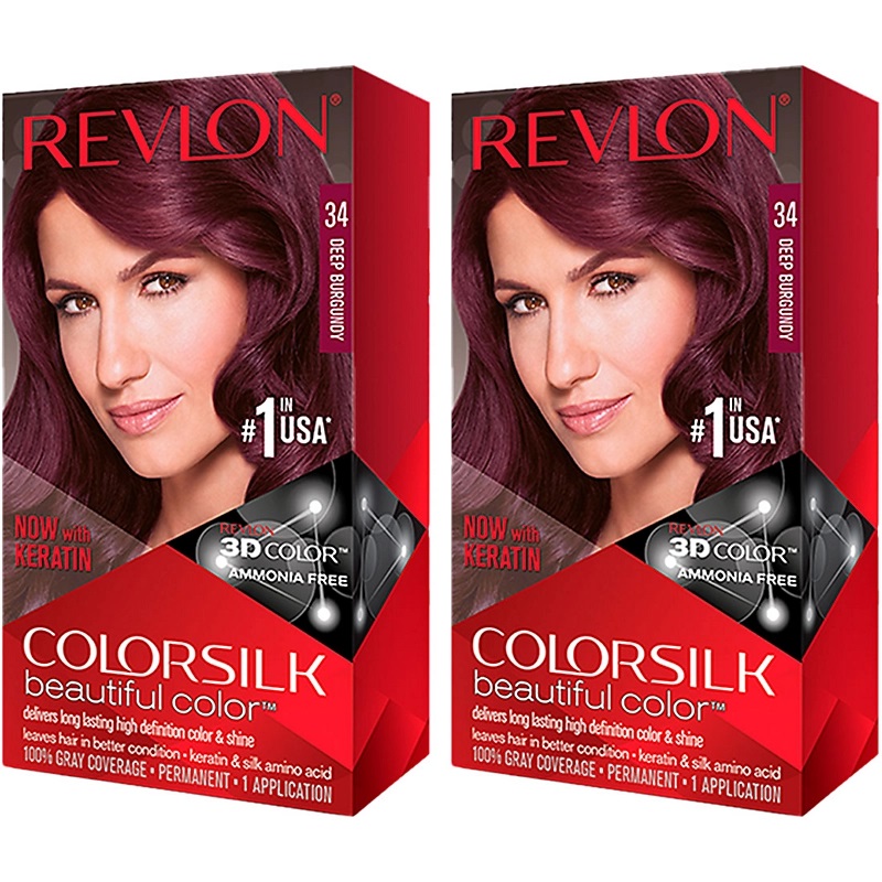 [HCM]Kem nhuộm tóc Revlon 34- Đỏ tía đậm