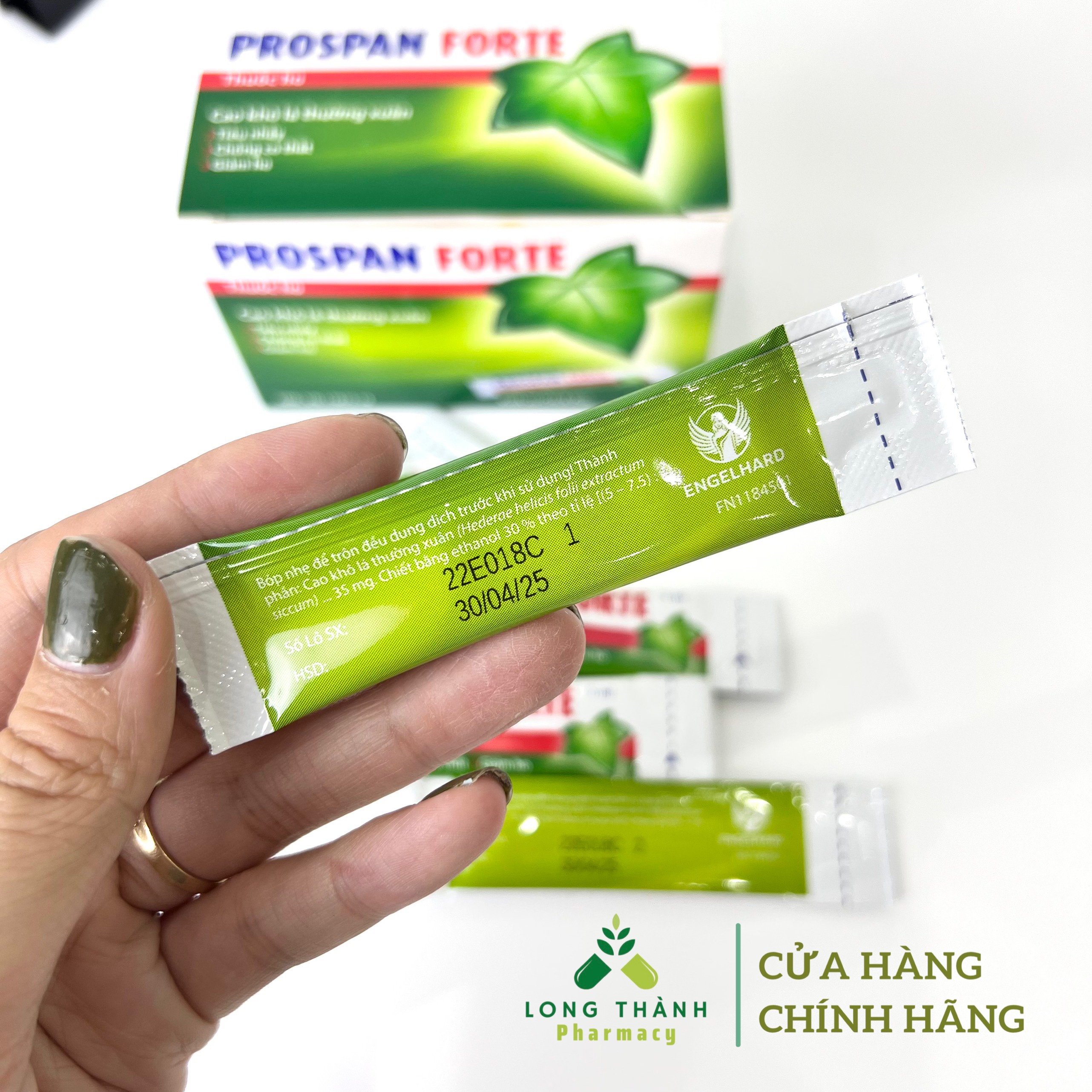 Siro ho thảo dược Prospan - hộp 21 gói 5ml