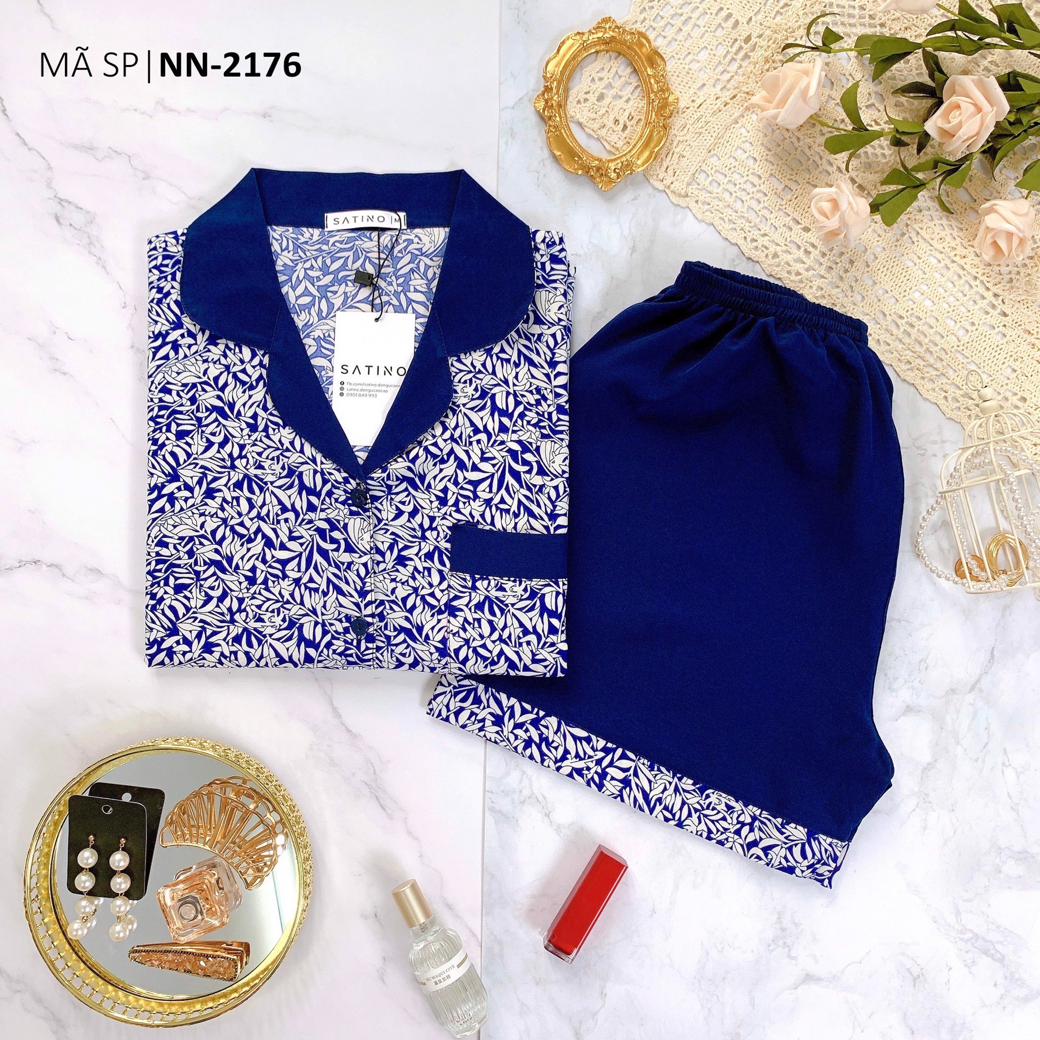 [COMBO 3 BỘ 439K] Pijama TNQN - Zame Dark Blue 02