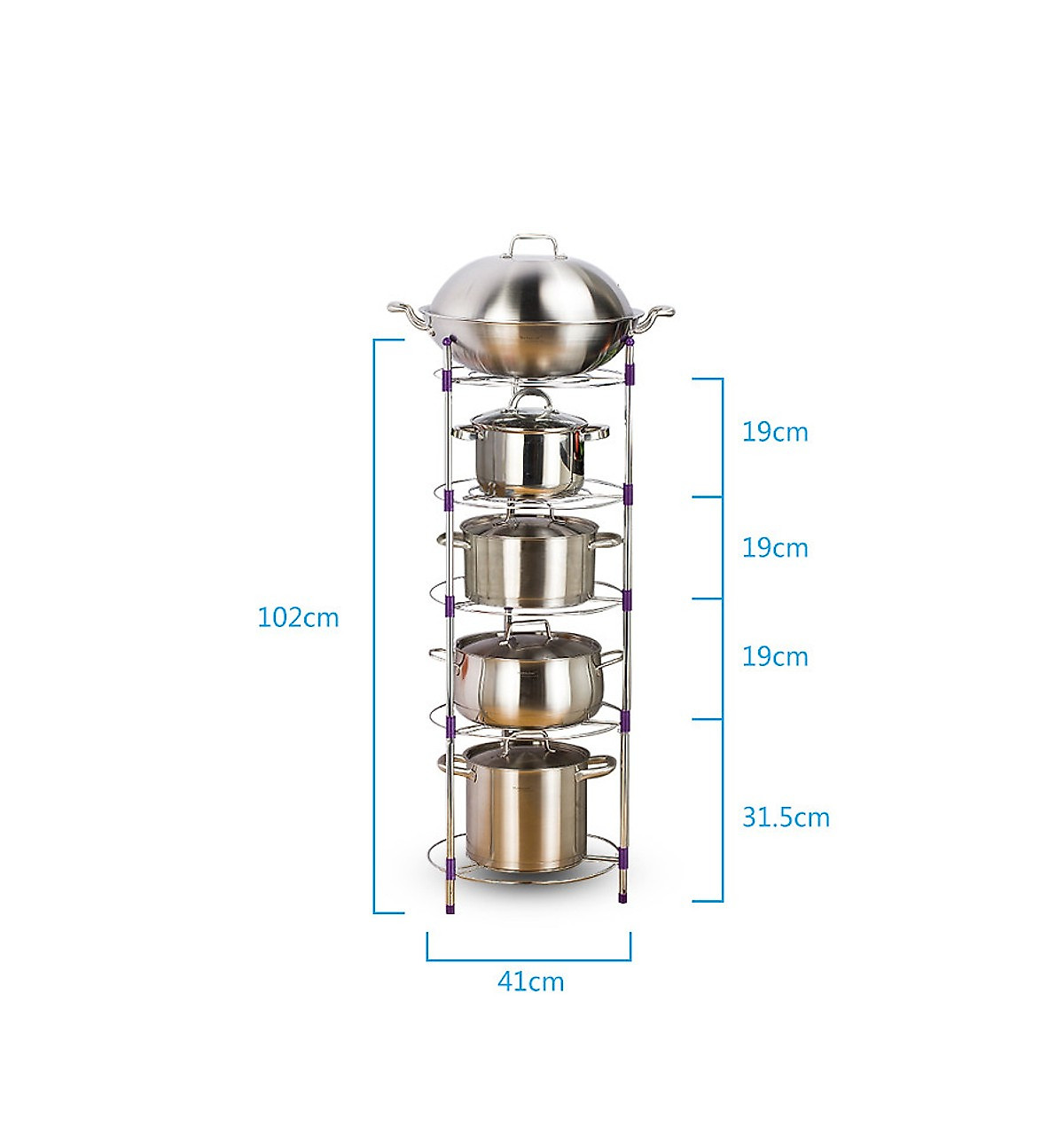 Kệ Để Nồi Chảo Inox Không Gỉ