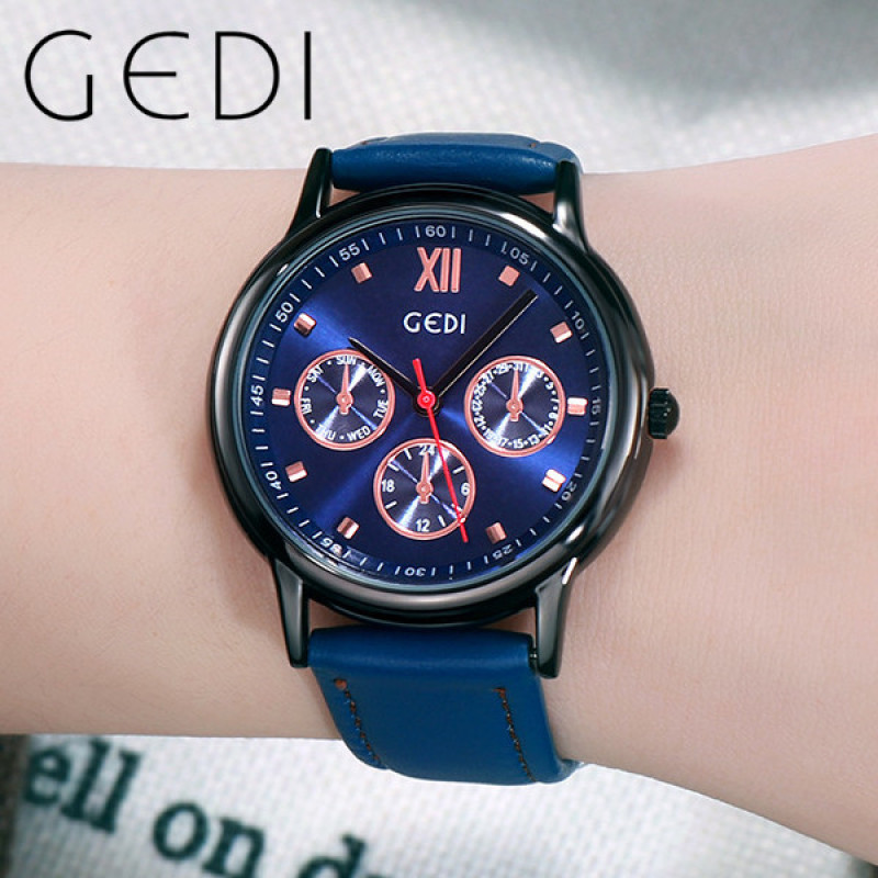 Nơi bán GEDI 5155 Xu hướng sáng tạo dây đeo bằng da Đồng hồ đeo tay cá tính Quartz Đồng hồ thời trang Cô gái thời trang Đồng hồ đeo tay bảo hành chống nước