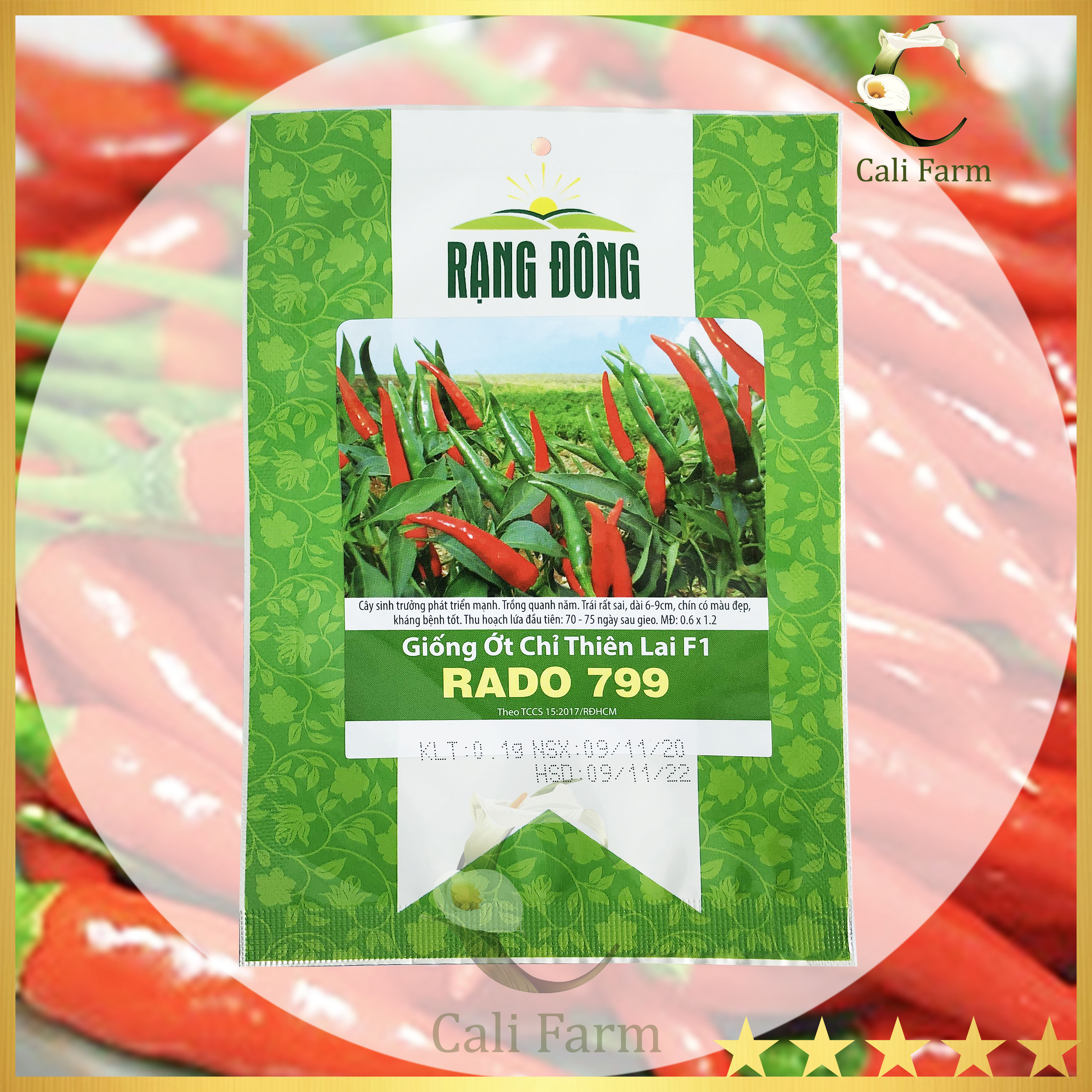 Hạt Giống Ớt Chỉ Thiên Rado 799 dễ trồng (0,1gr)