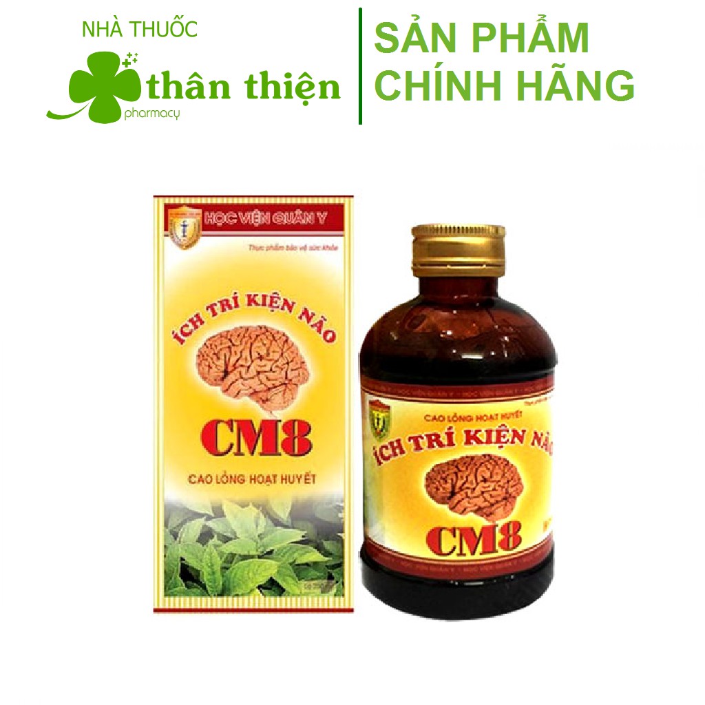 Ích Trí Kiện Não CM8 Học viện quân y - Cao lỏng giúp hoạt huyết, giảm đau đầu, hoa mắt chóng mặt (250ml)