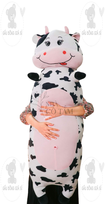 GỐI ÔM BÒ SỮA SIZE LỚN CAO CẤP VẢI MINISO SIÊU MỊN