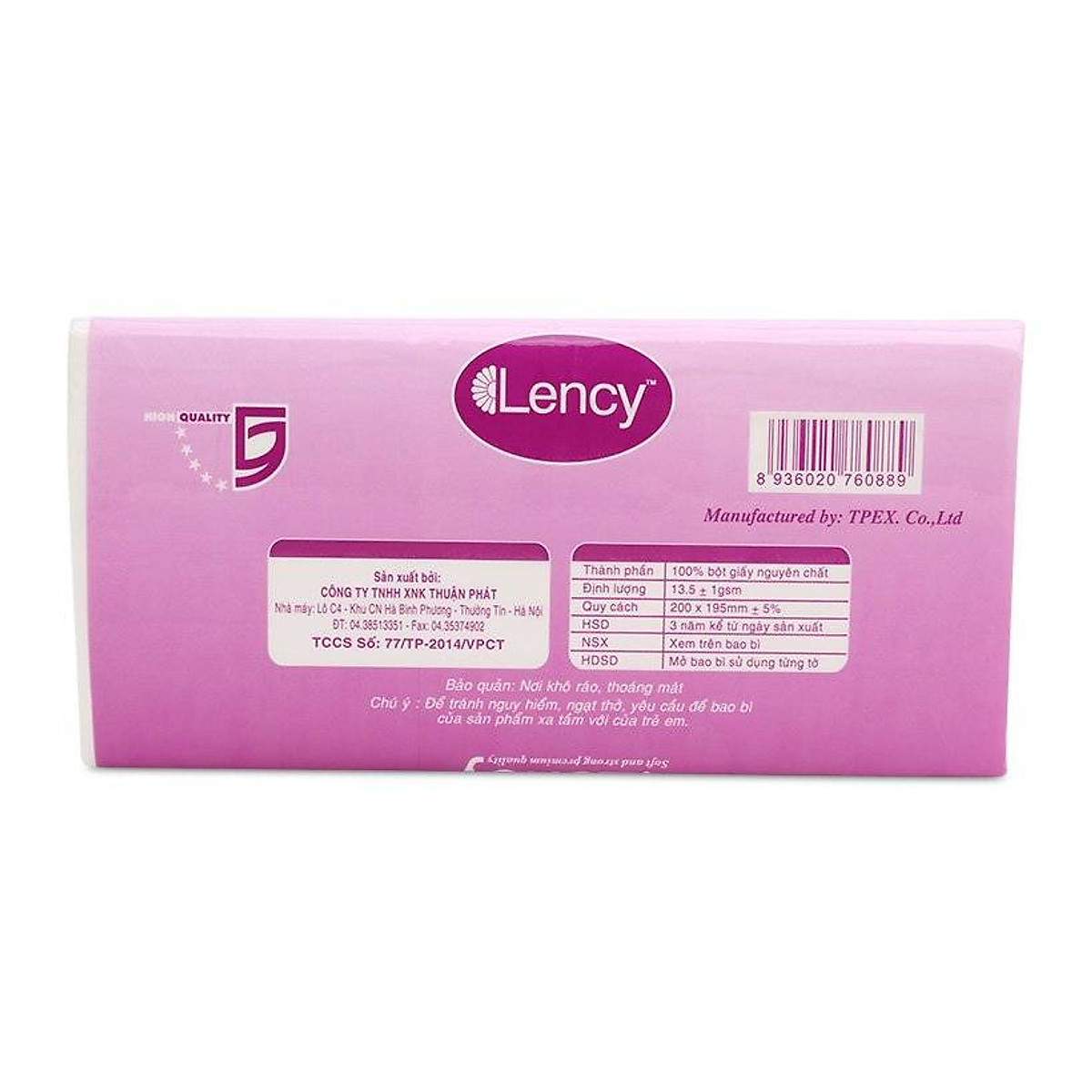 Combo 6 gói Khăn giấy lụa Lency 180 tờ (3 lớp)