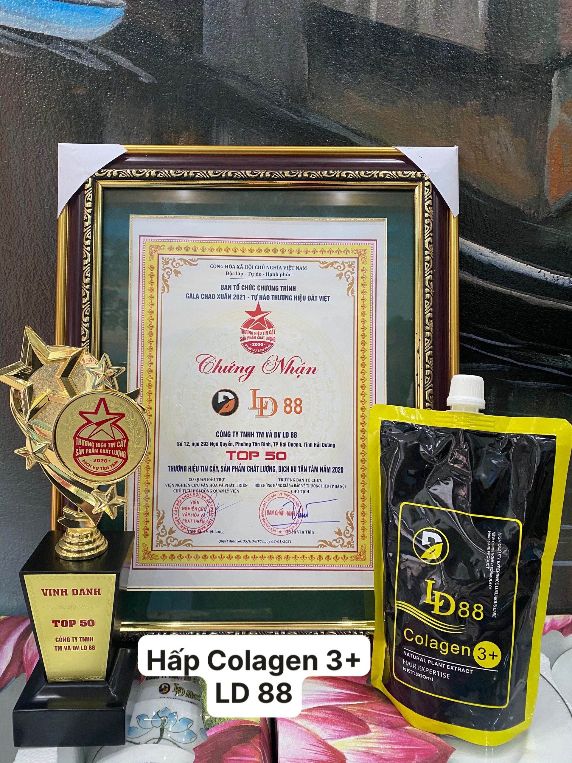 Hấp Phục Hồi Tóc Collagen 3+ LD88 (Chính Hãng 100%)
