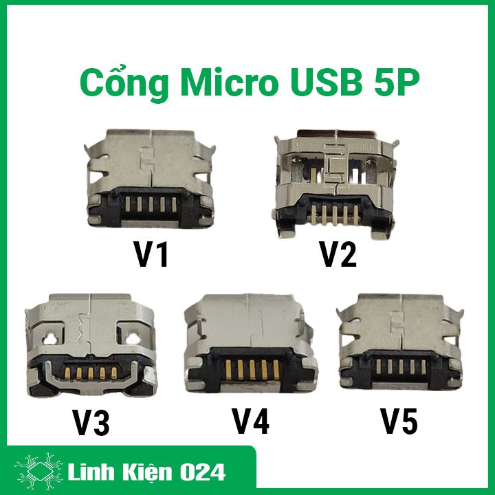 Combo 5 cổng micro usb 5P nhiều loại