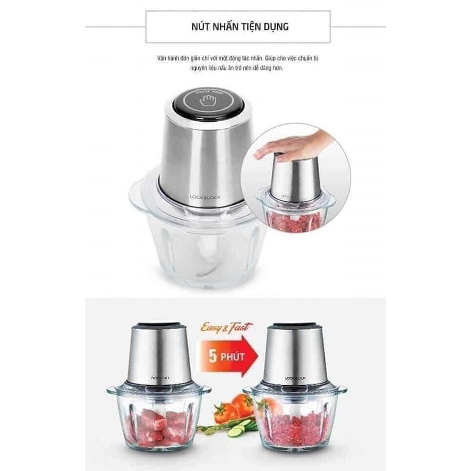 Máy xay thịt 2 lưỡi kép Lock&Lock EJM161 (1,2L)