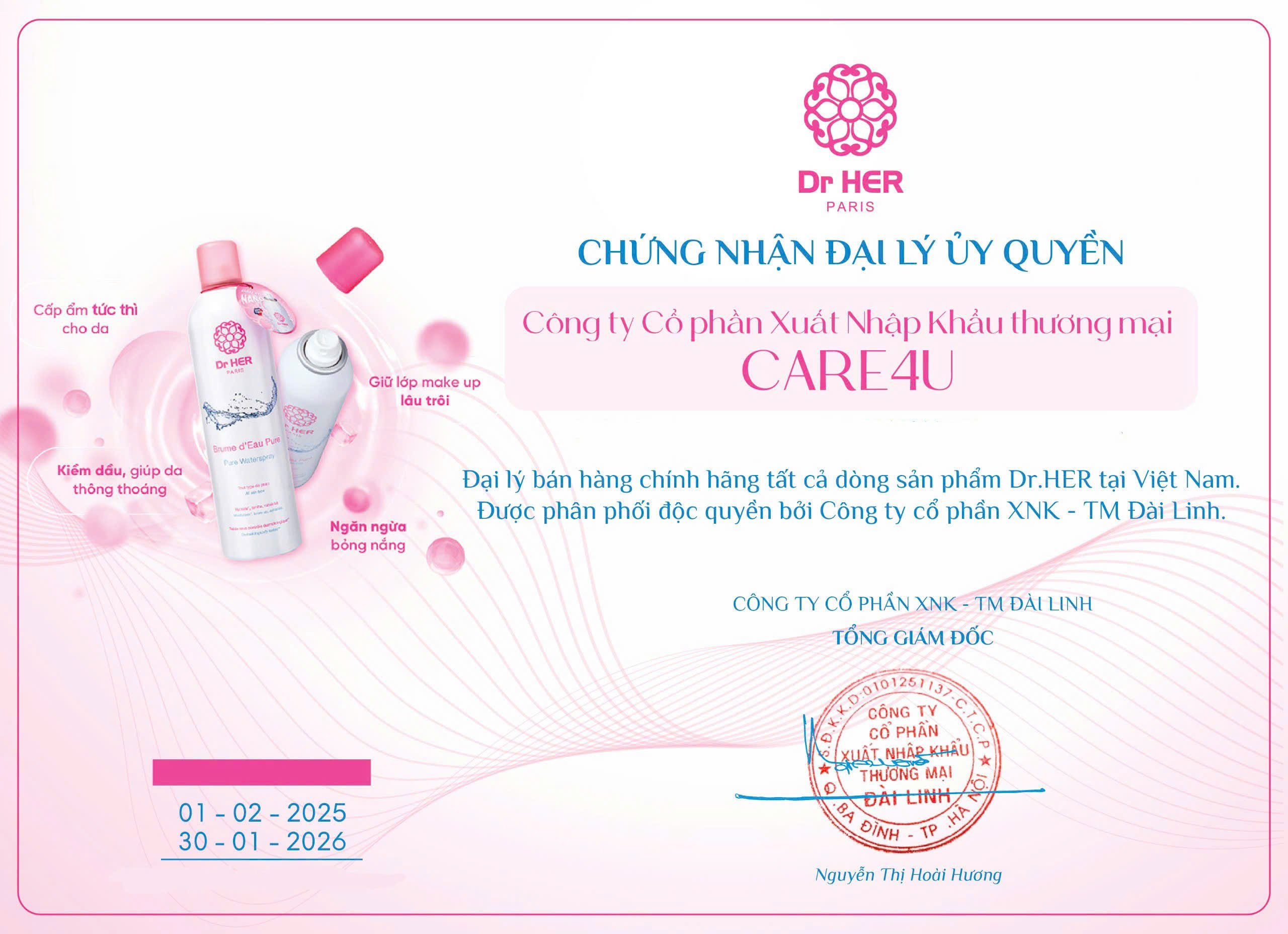 [Free Makeup Remover] Dr Her Paris Mineral Spray 150ml