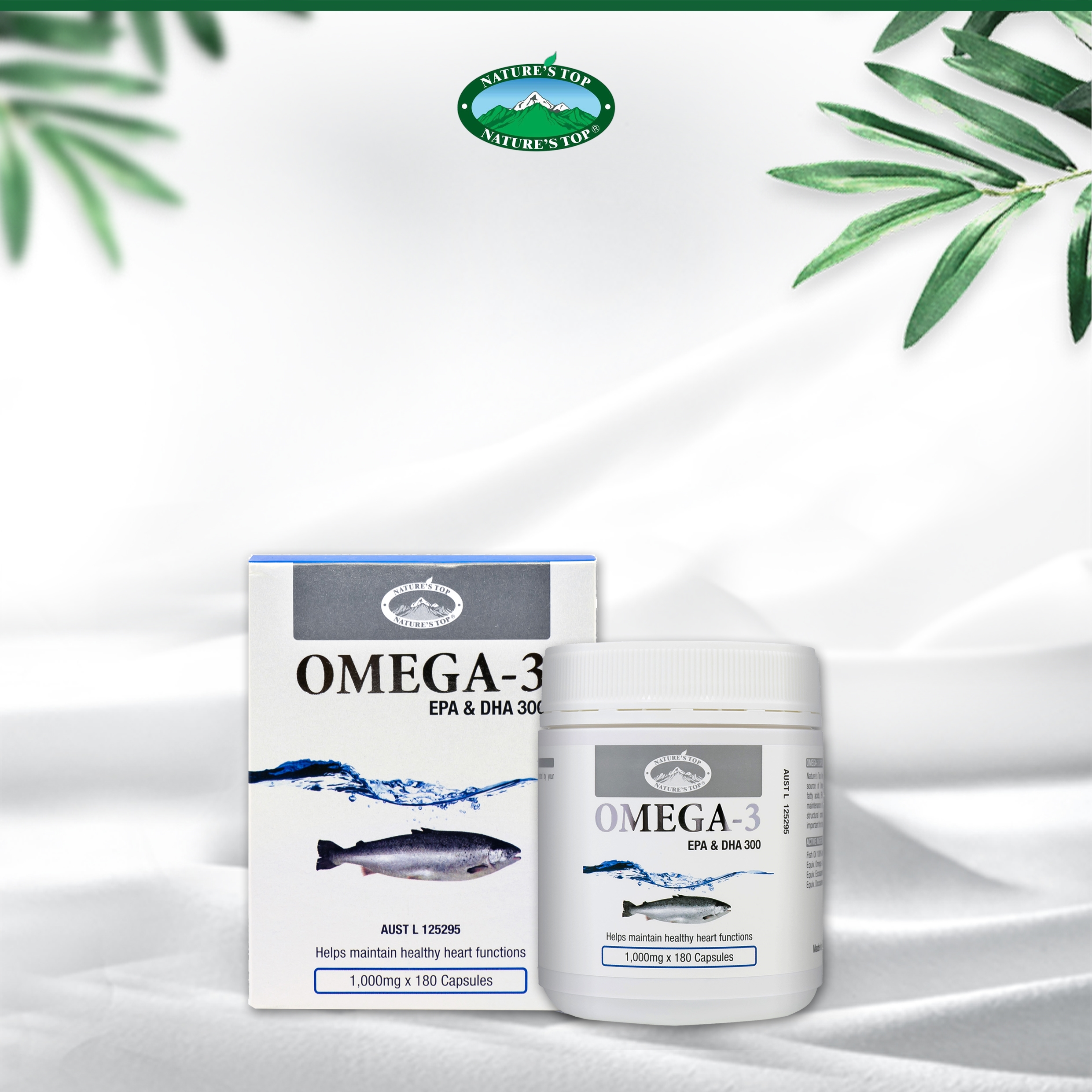 Viên uống dầu cá Nature's Top Omega- 3( 180 viên)