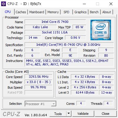 [Trả góp 0%]CPU Intel® Core i5 7400 Box công ty