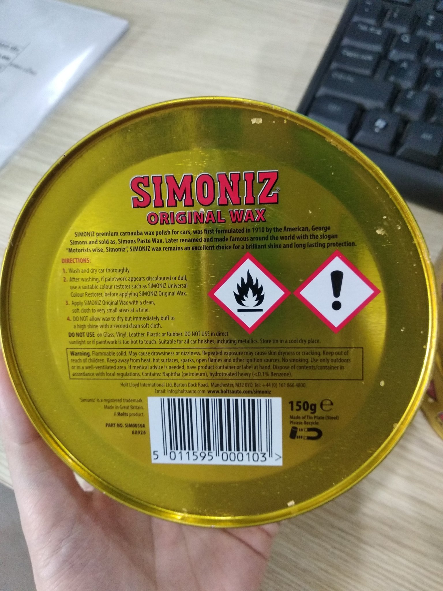 Sáp đánh bóng cao cấp Simoniz 150g