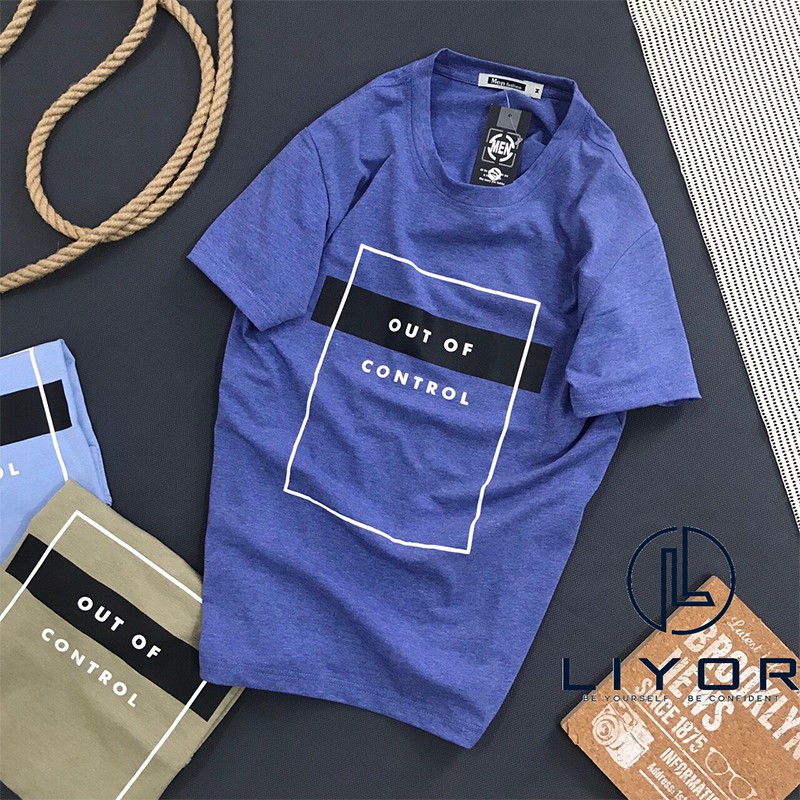 Áo thun nam cổ tròn áo phông chất thun cotton dày dặn - TBDACT4001 - Liyor