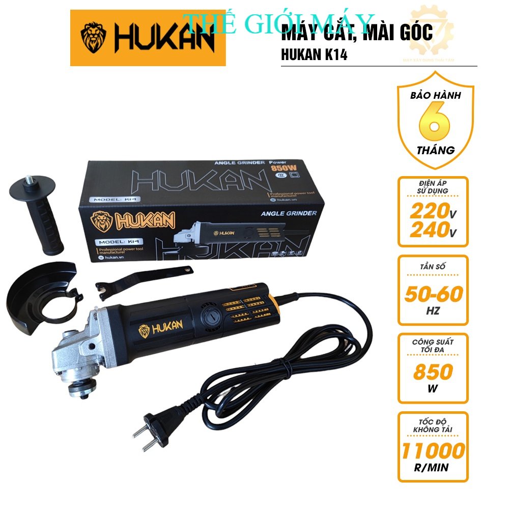 Máy cắt, mài góc hukan k14 công suất 850w thế giới máy