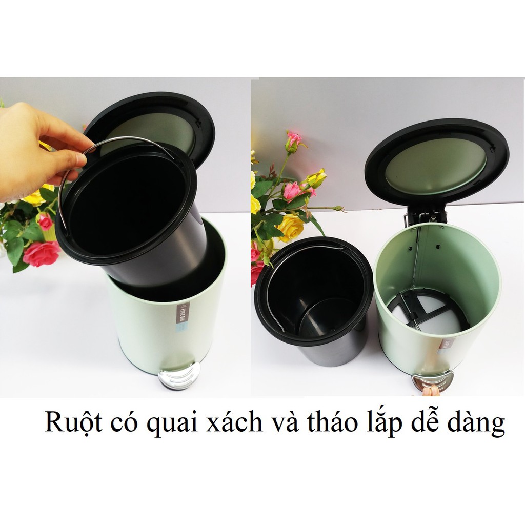 Thùng rác Lock&Lock Classic có đạp chân 3 lít - BYP101 (CL)