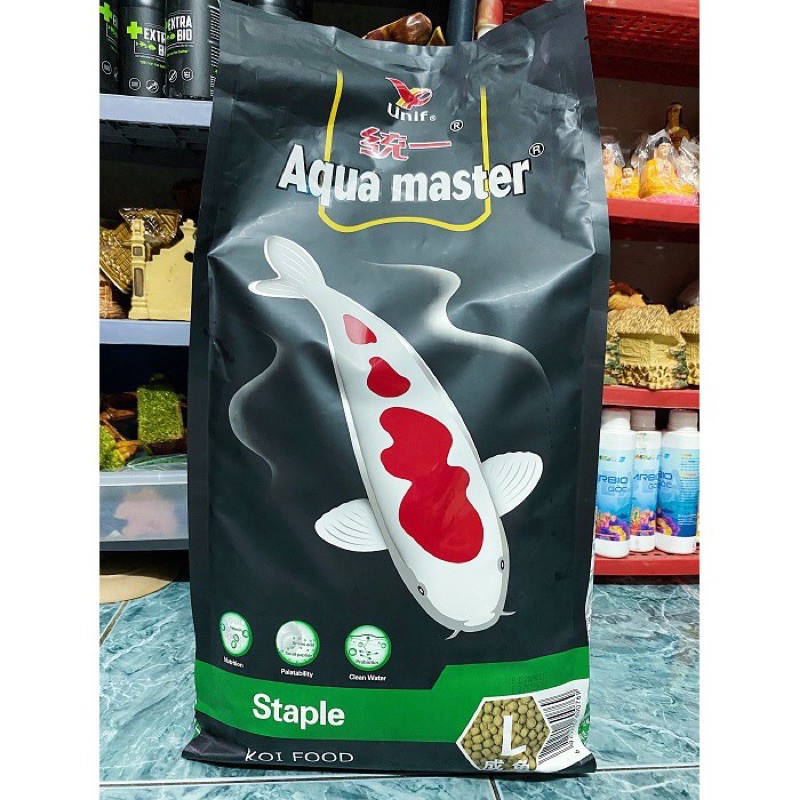 1kg Cám cá Koi Aqua Master Staple size L(chiết bao).