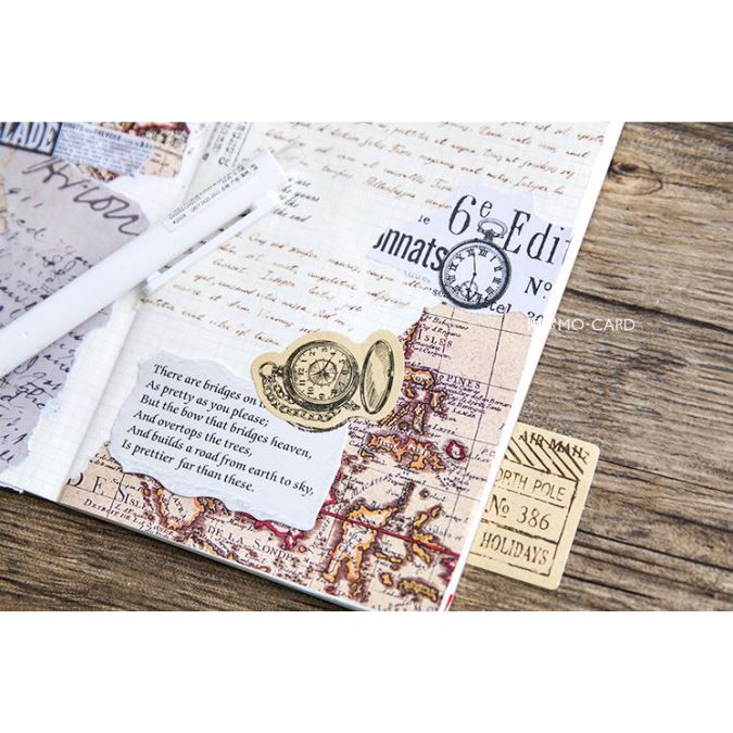 Bộ 46 Sticker tem động vật và hoa lá Trang Trí E53
