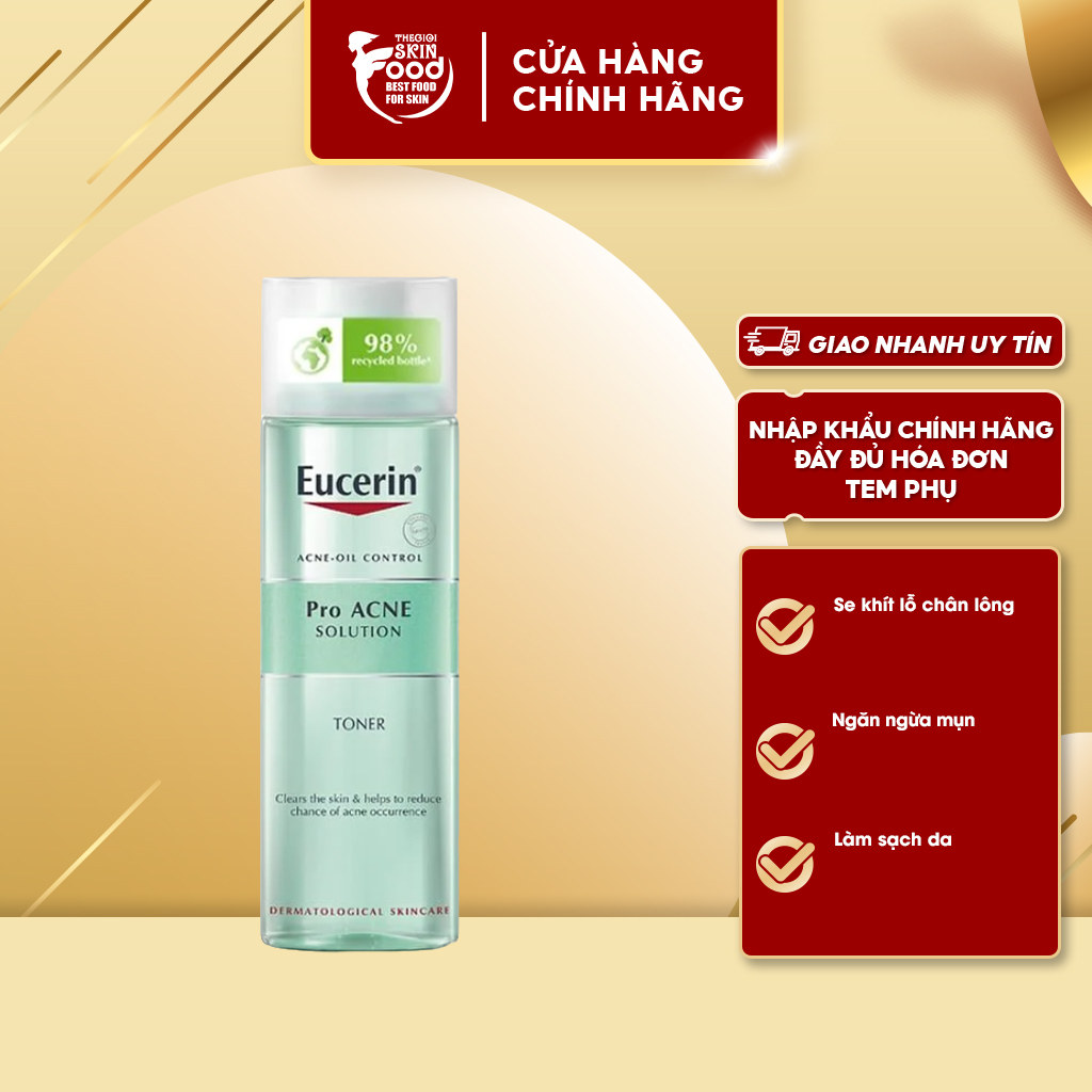 Nước Hoa Hồng Dành Cho Da Mụn Eucerin Acne-Oil Control Pro Acne Solution Toner 200ml