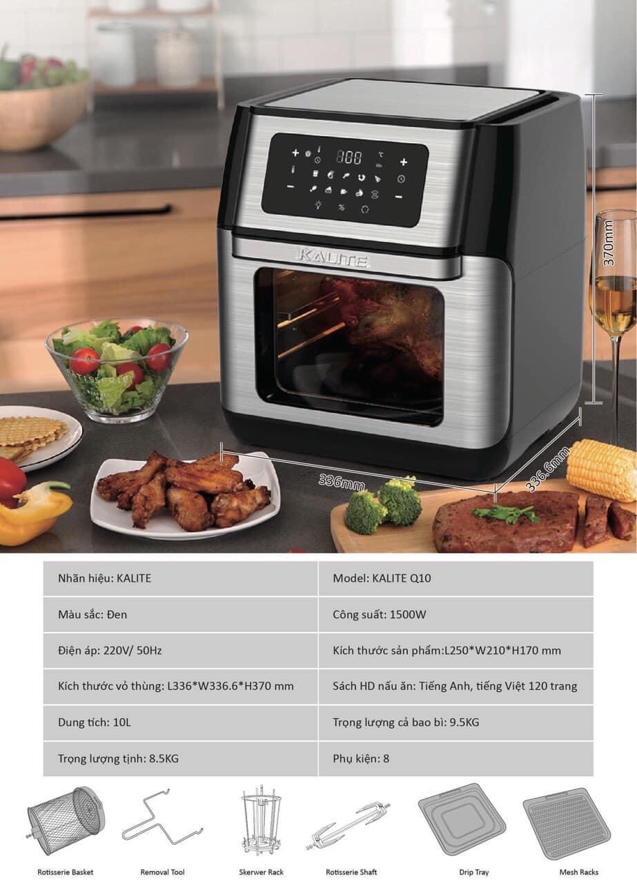 NỒI CHIÊN KHÔNG DẦU KALITE Q10