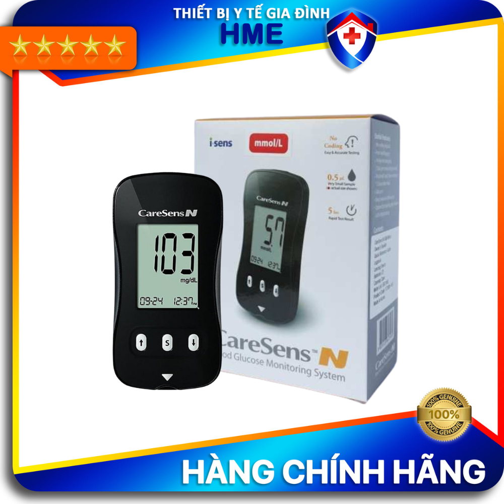 Máy đo đường huyết CareSens N thế hệ mới nhất, Hãng Isen Hàn Quốc