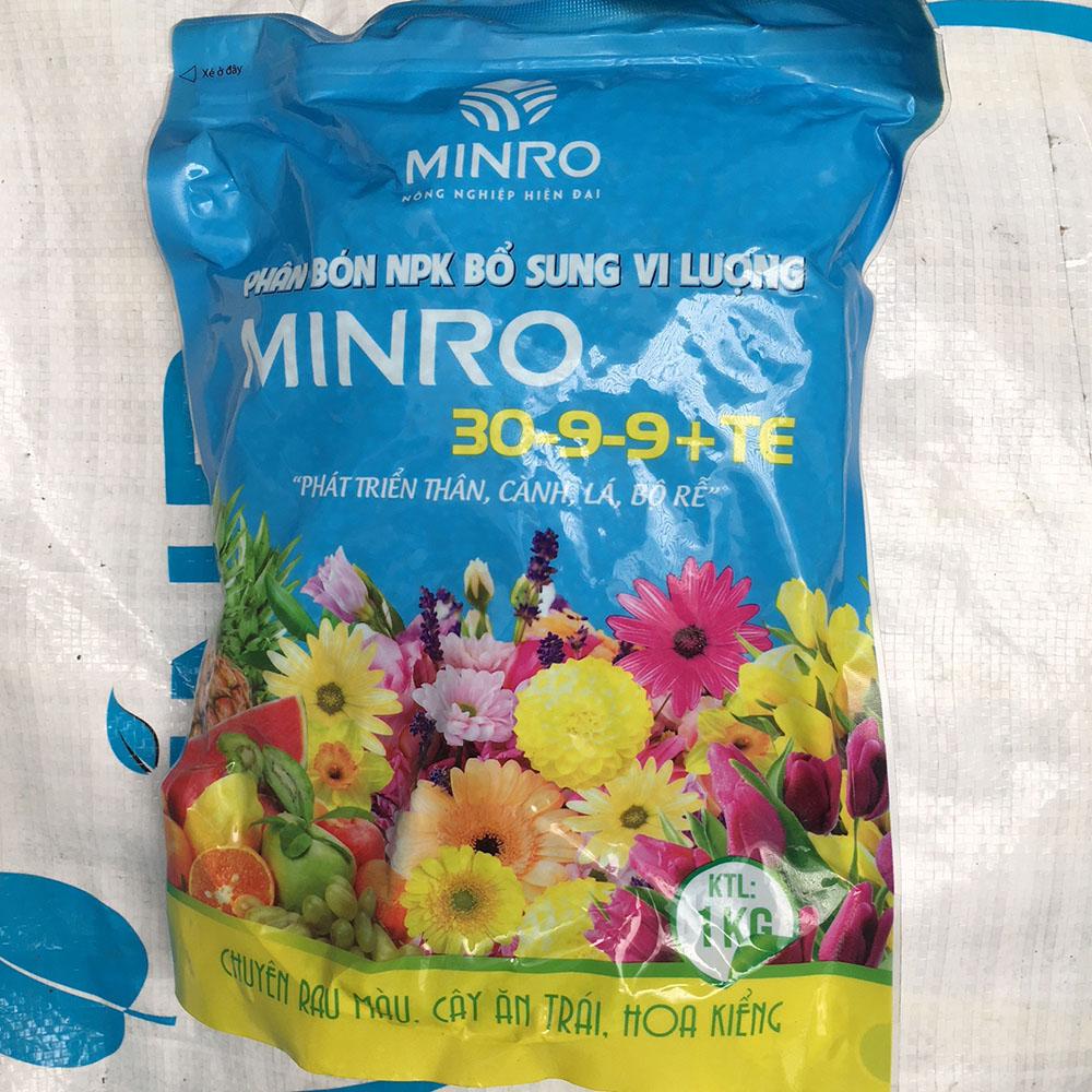 Phân bón hỗn hợp NPK 30-9-9 + TE 1kg (phát triển thân cành lá)