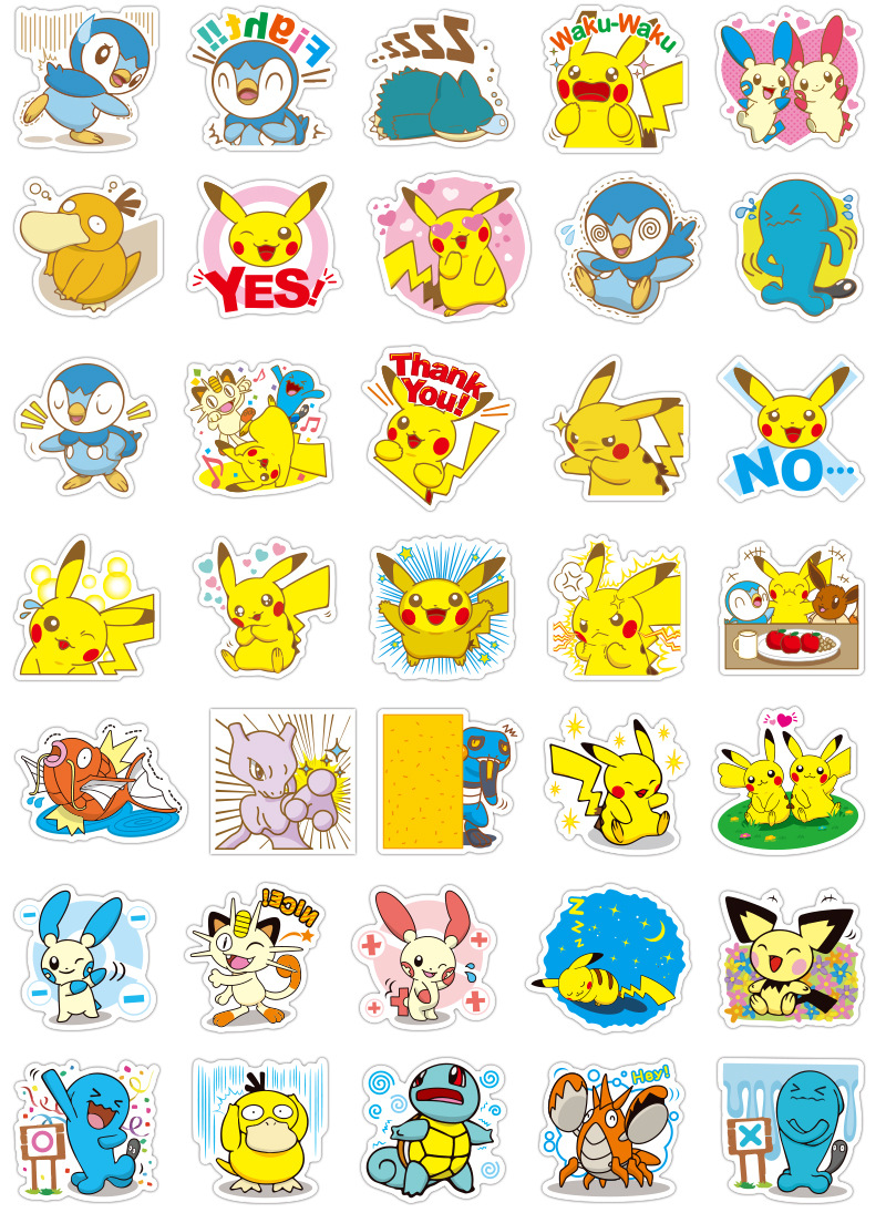 Bộ Sticker Hình Pikachu - Bộ 80 Cái | Lazada.vn