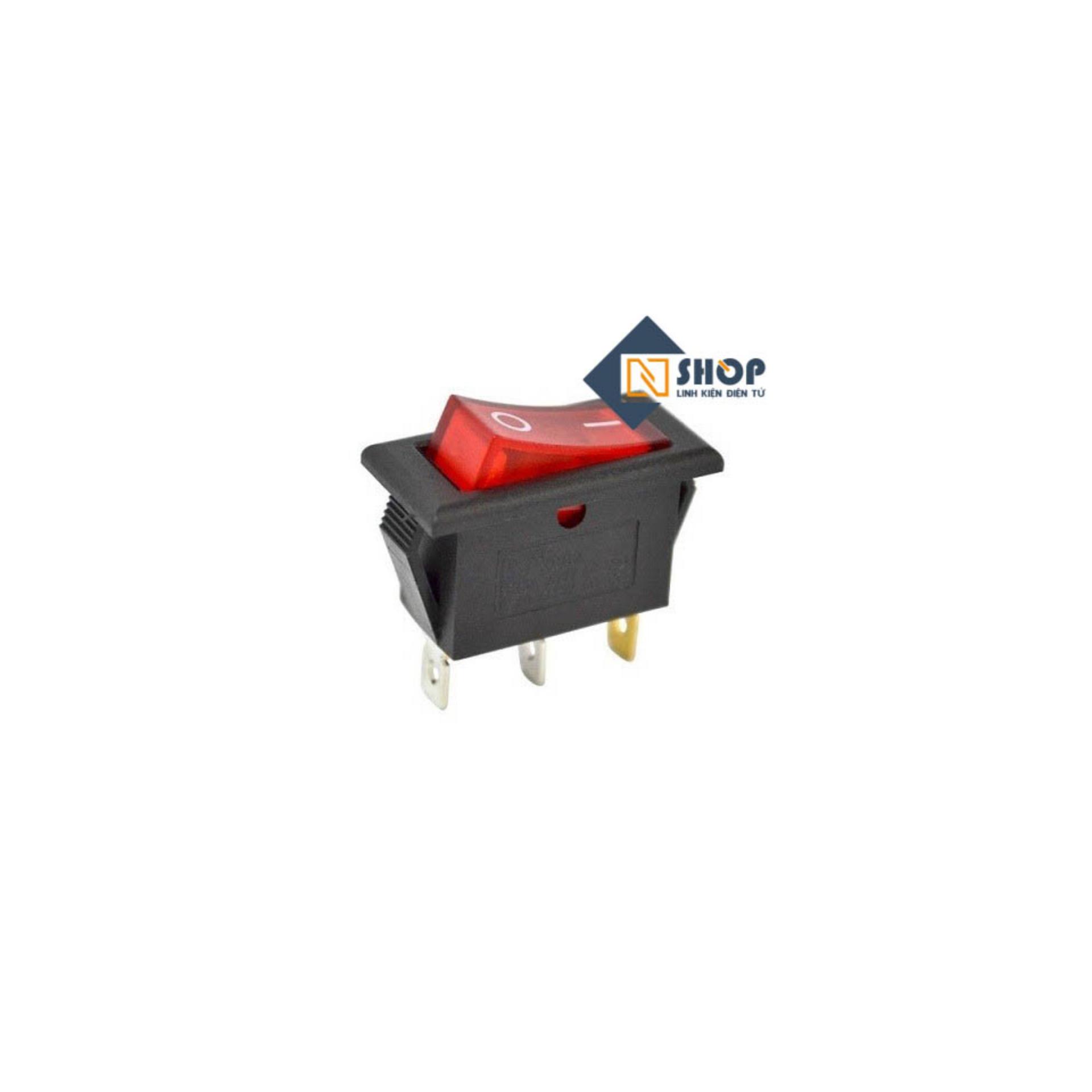 Bộ 2 Công tắc bập bênh có đèn KCD3-101N (đỏ)