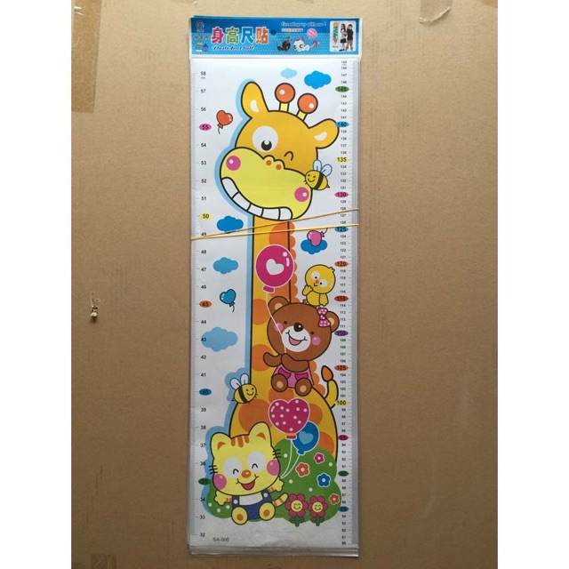 Thước đo chiều cao cho bé, decal dán tường