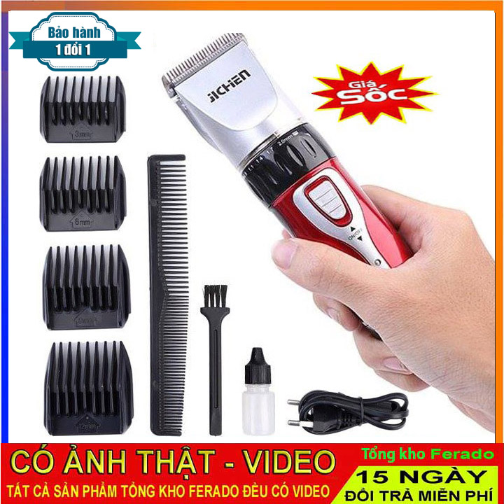 Tông đơ cắt tóc gia đình JICHEN, Bảo hành 12 tháng